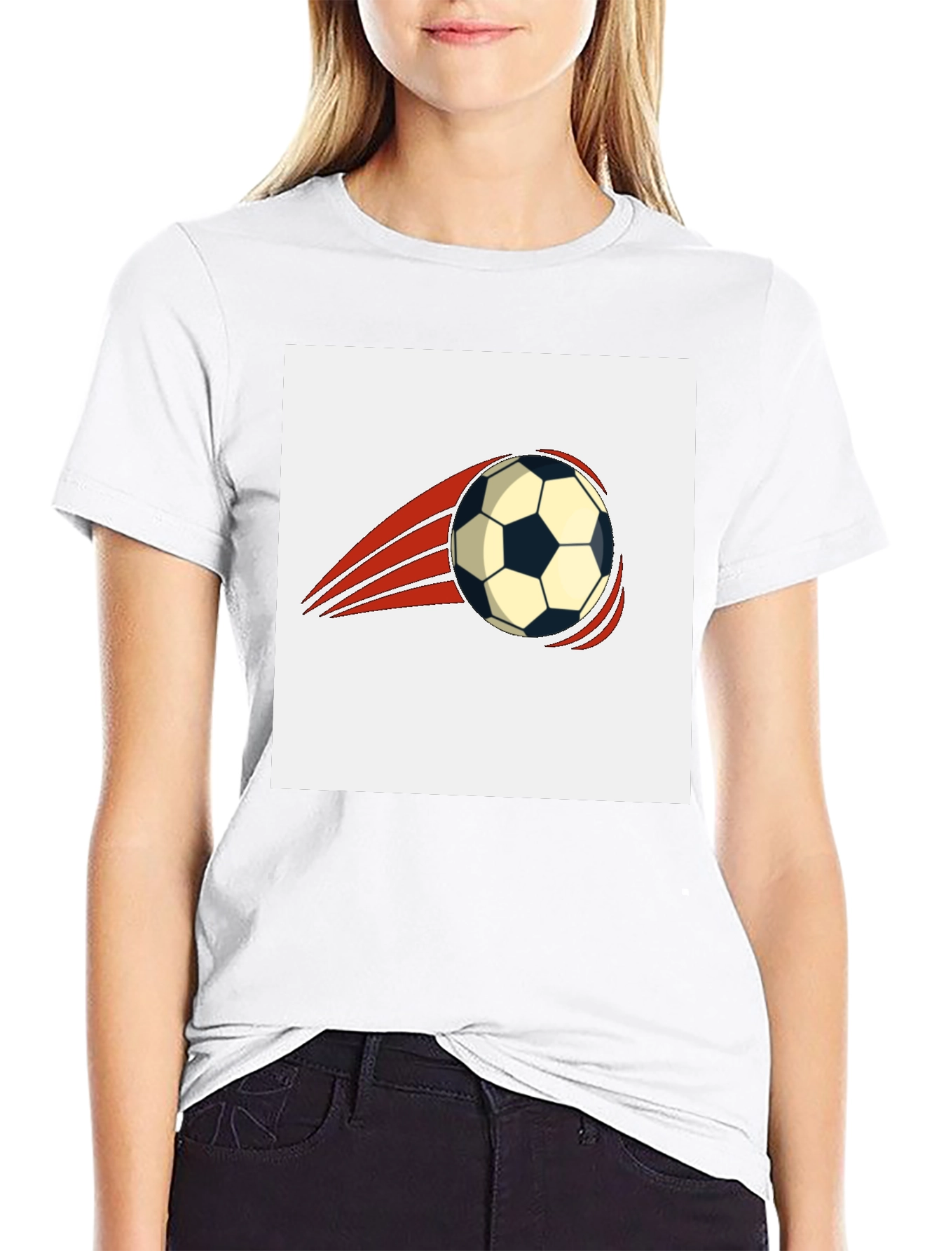 Soccer Ball Graphic Tee - Black