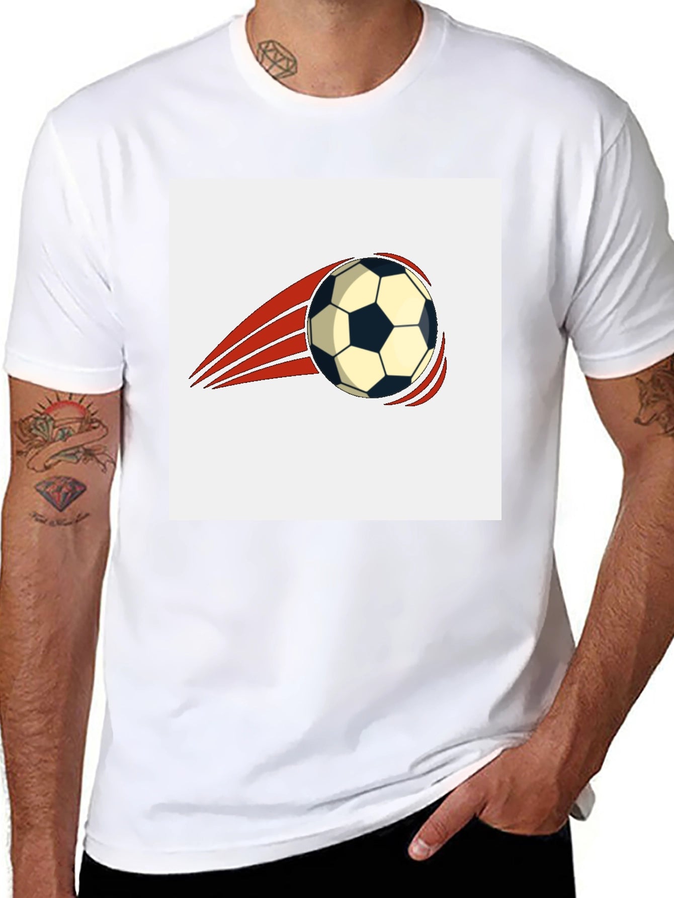 Soccer Ball Graphic Tee - Black