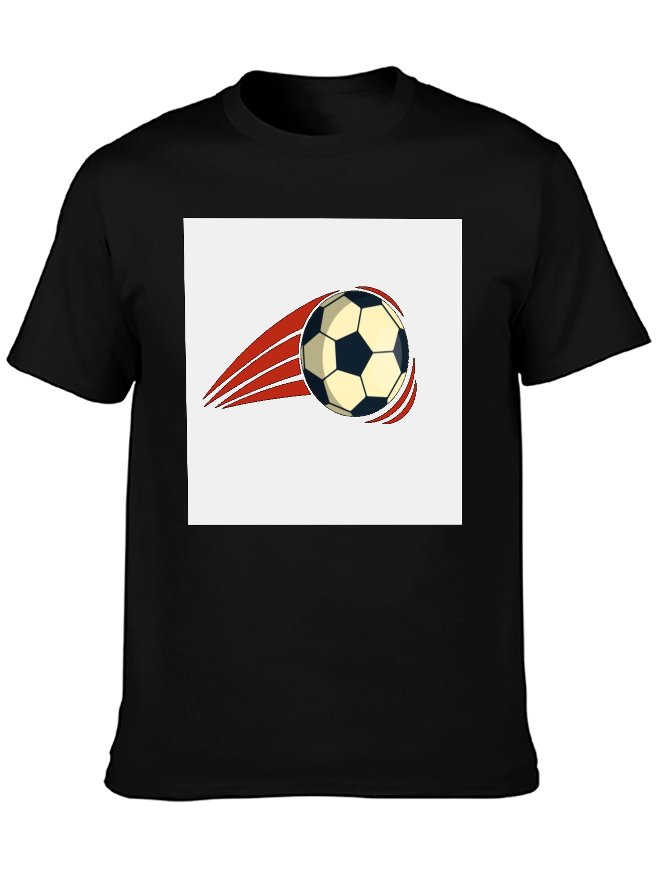 Soccer Ball Graphic Tee - Black