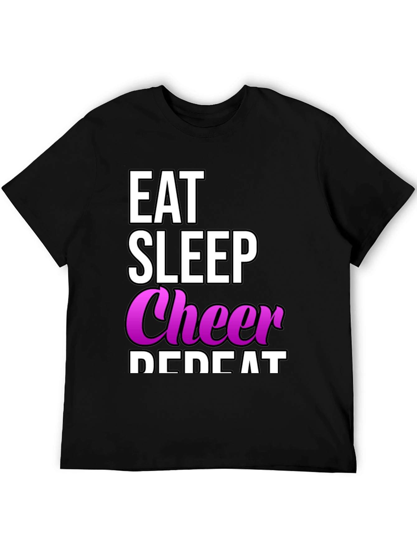 Eat Sleep Cheer Repeat T-Shirt - Cheerleading Tee