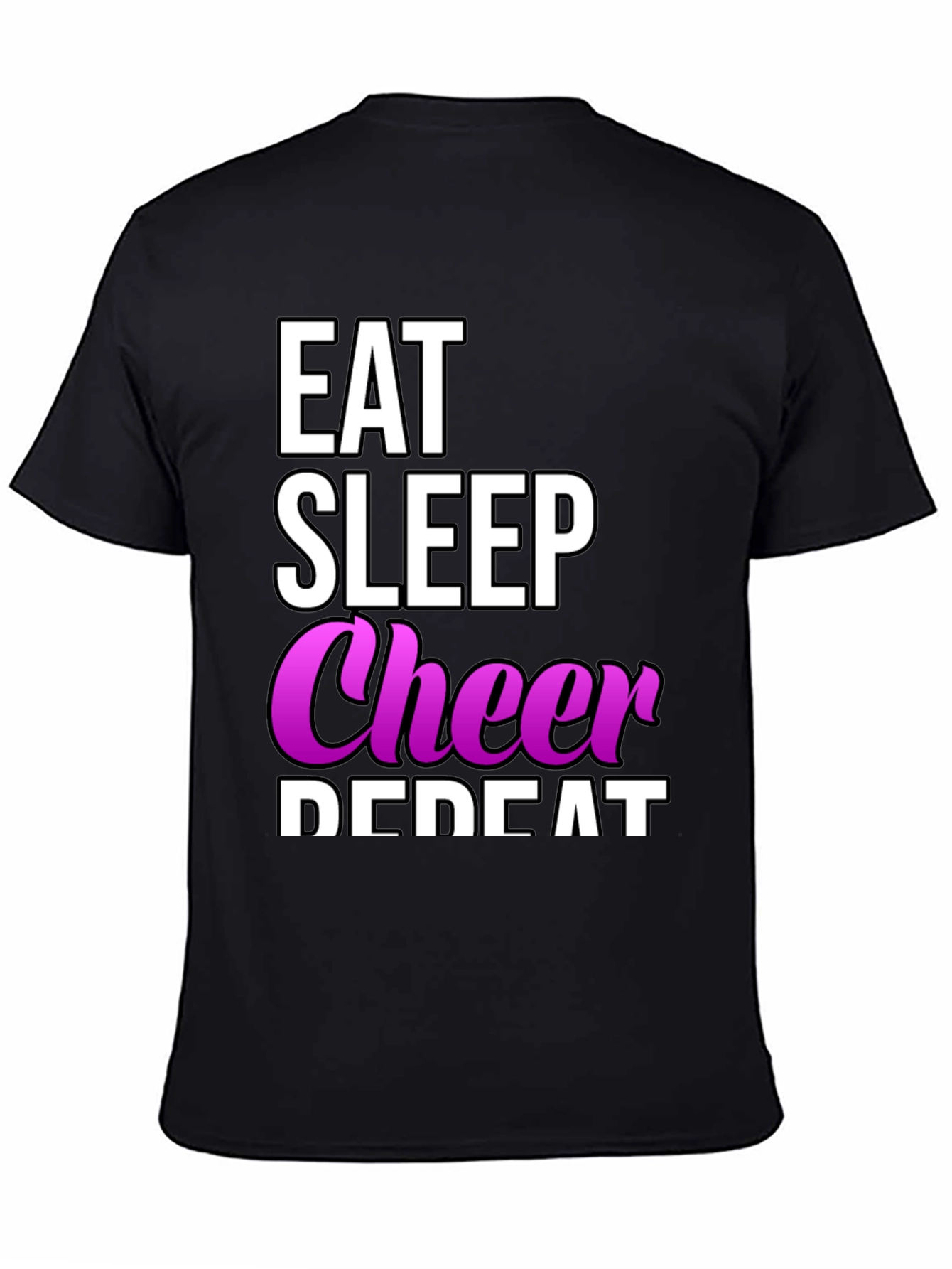 Eat Sleep Cheer Repeat T-Shirt - Cheerleading Tee