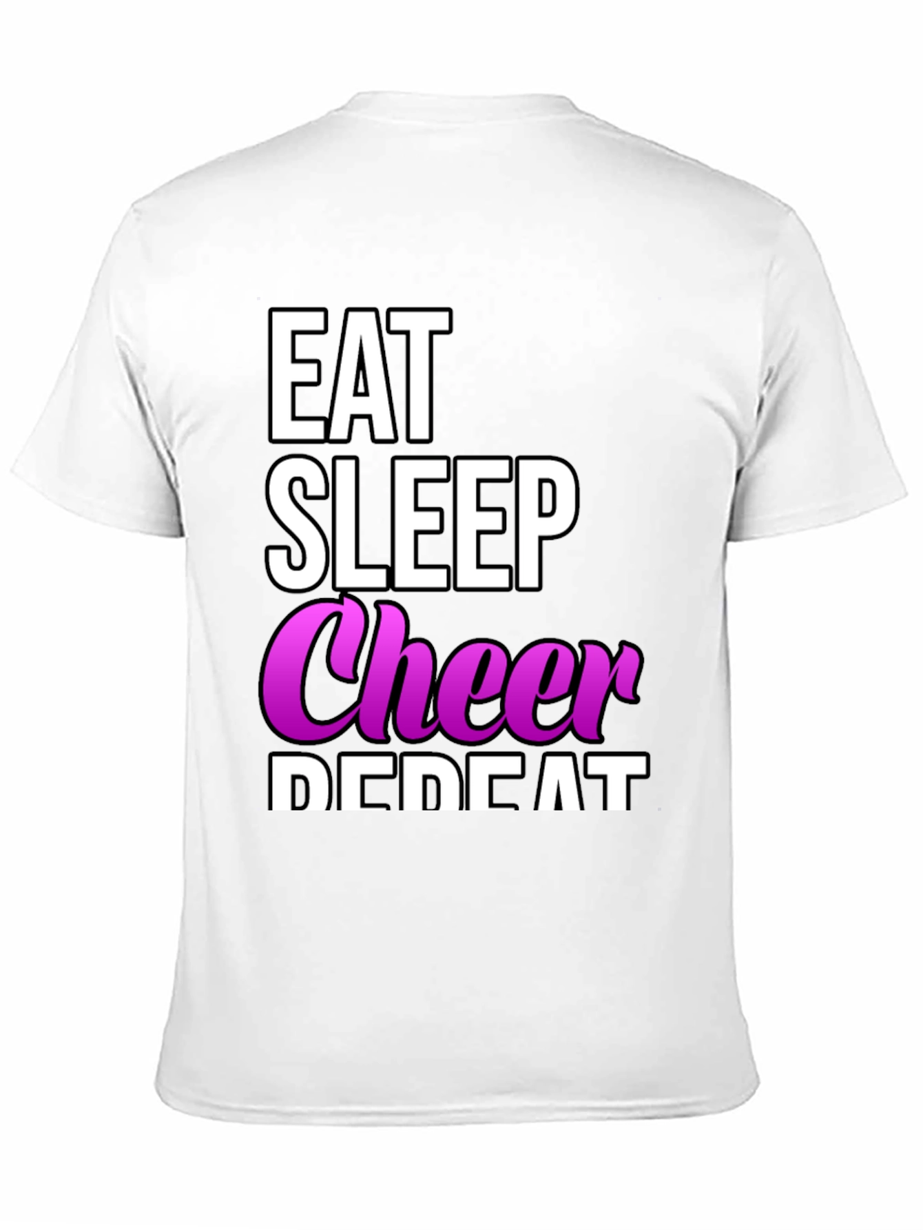 Eat Sleep Cheer Repeat T-Shirt - Cheerleading Tee