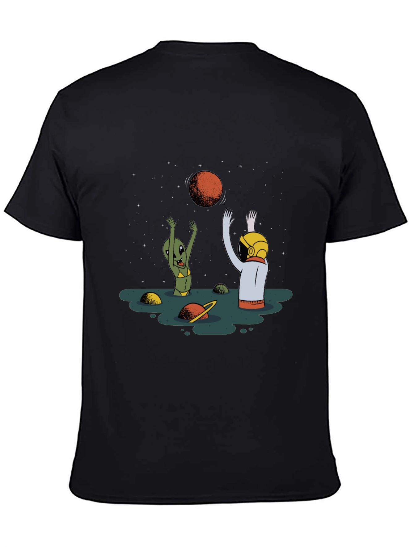 Alien Astronaut T-Shirt - Cosmic Beach Vibes