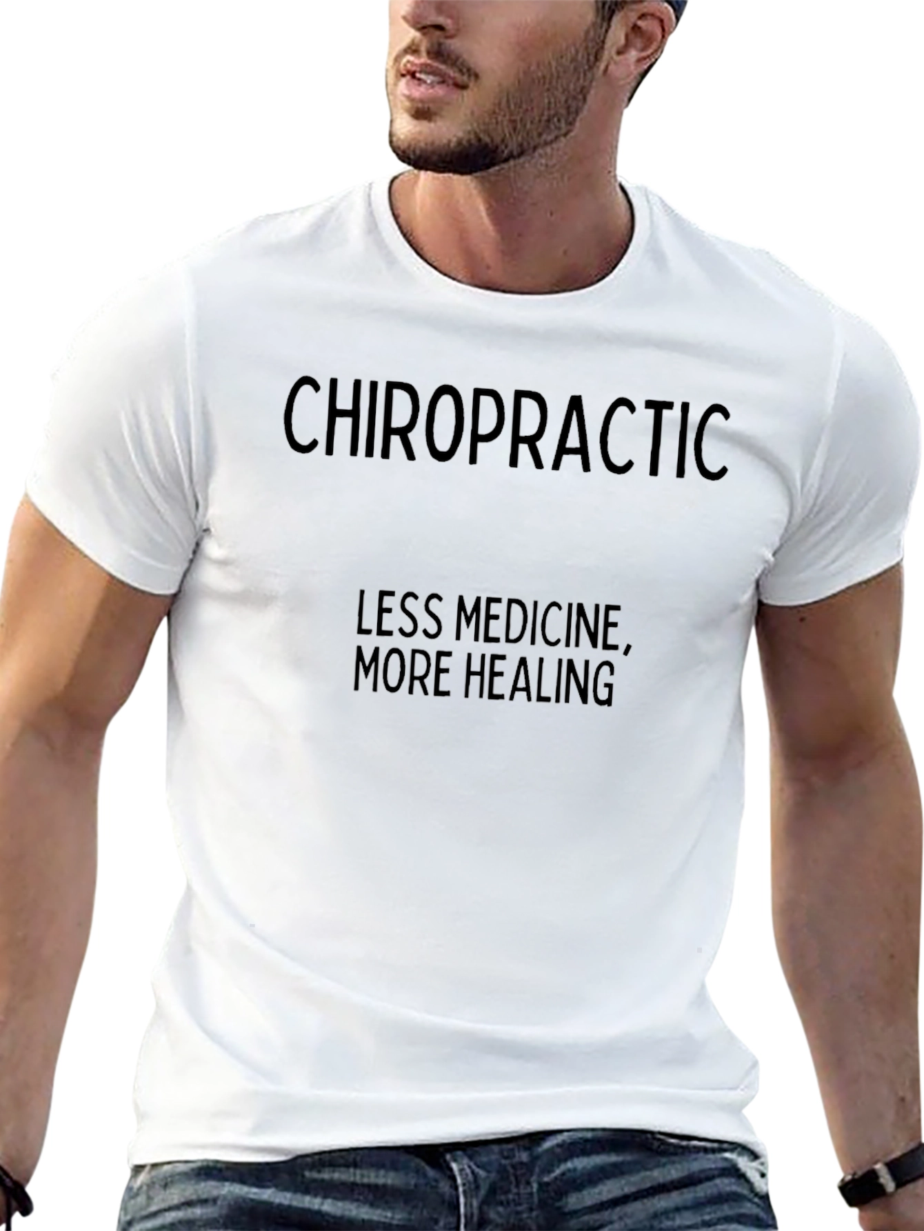 Chiropractic Healing T-Shirt - Less Medicine More Healing