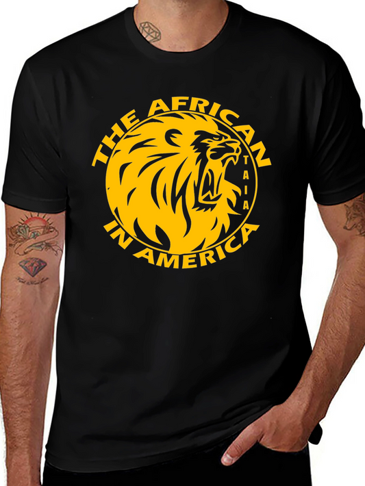 The African T-Shirt Lion Graphic Tee