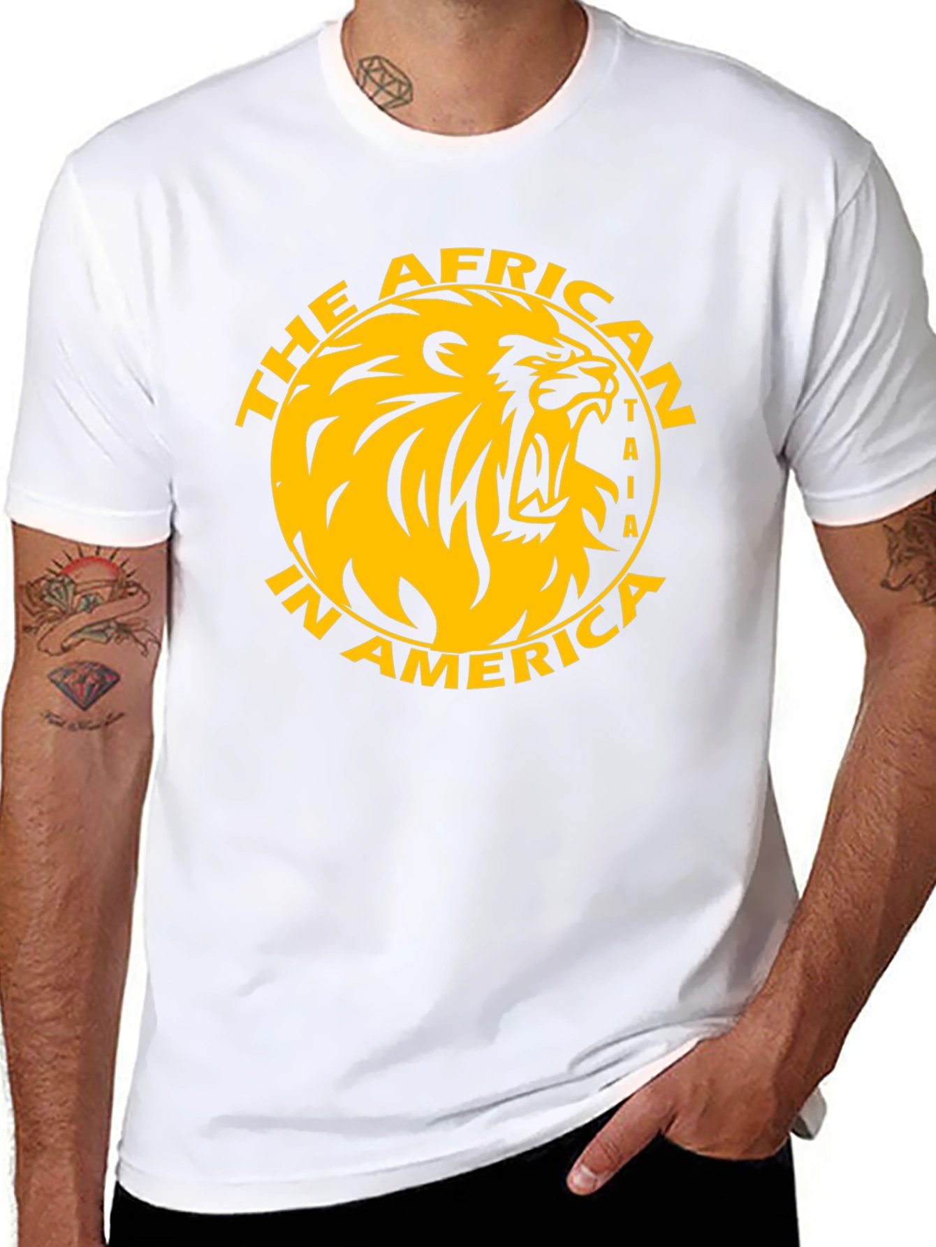 The African T-Shirt Lion Graphic Tee