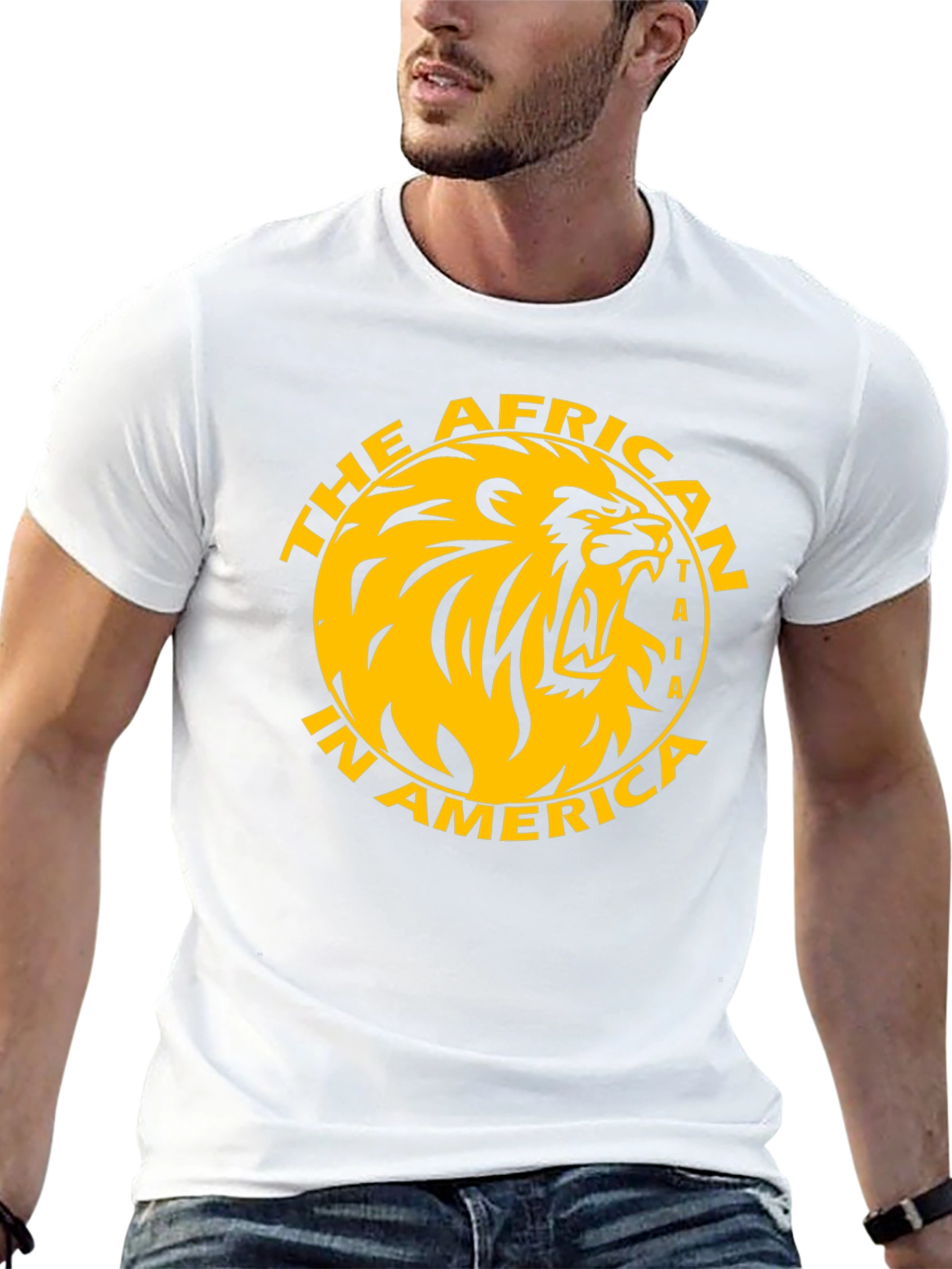 The African T-Shirt Lion Graphic Tee