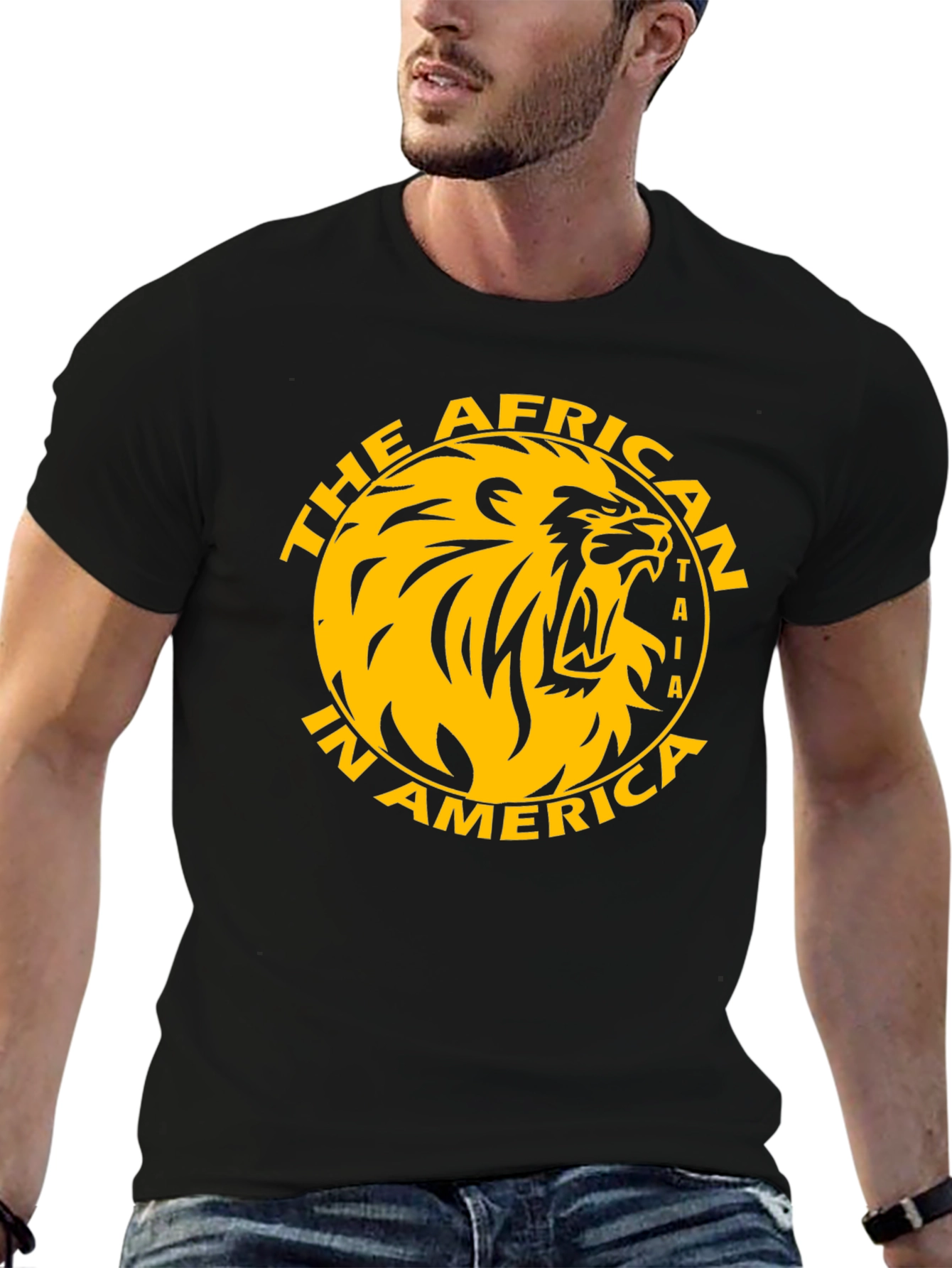 The African T-Shirt Lion Graphic Tee