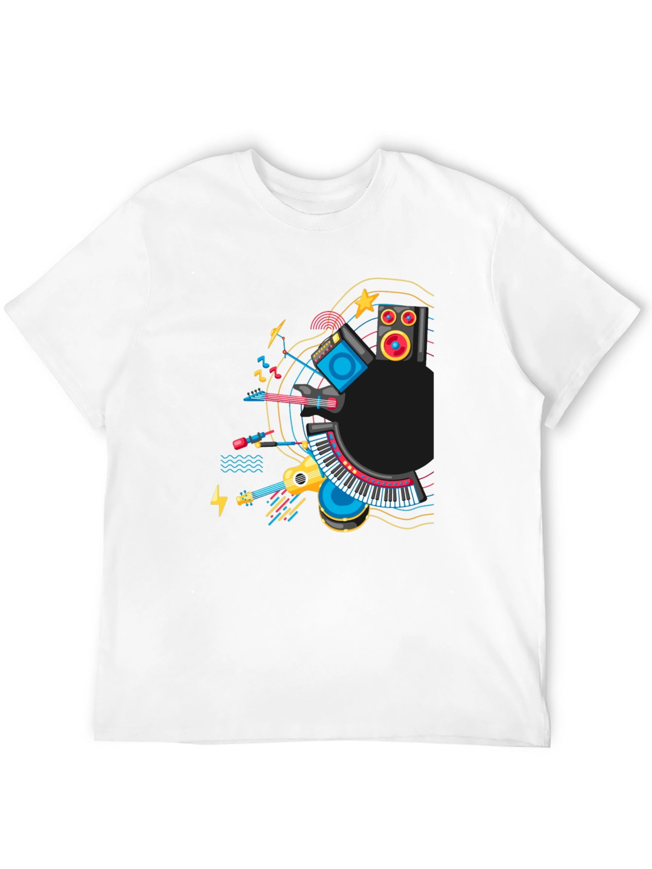 Music Lovers Graphic Tee - Black