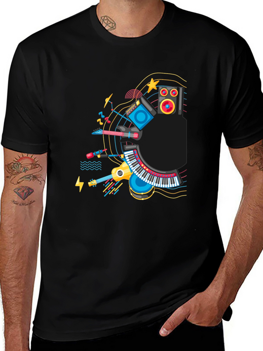 Music Lovers Graphic Tee - Black