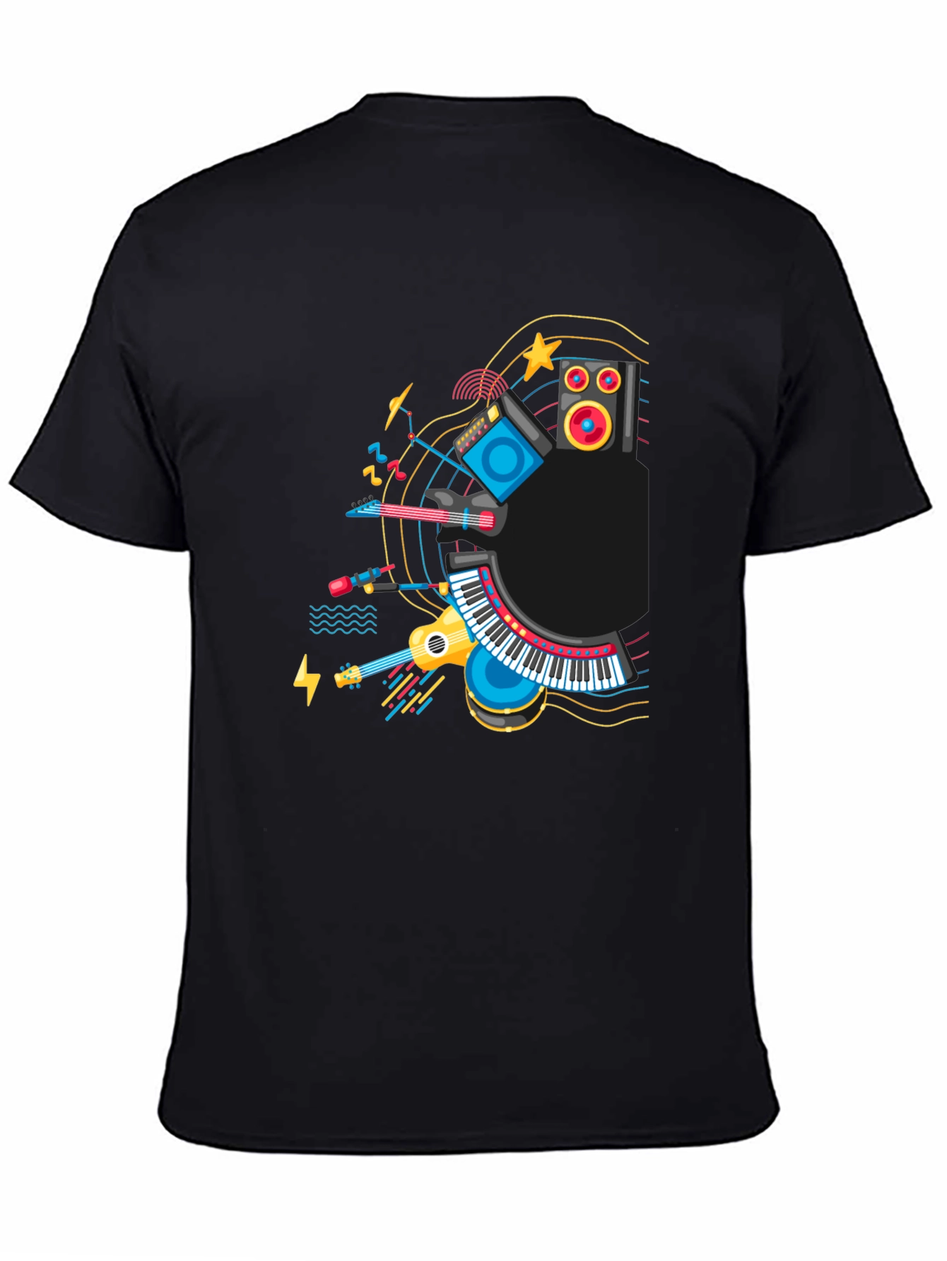 Music Lovers Graphic Tee - Black