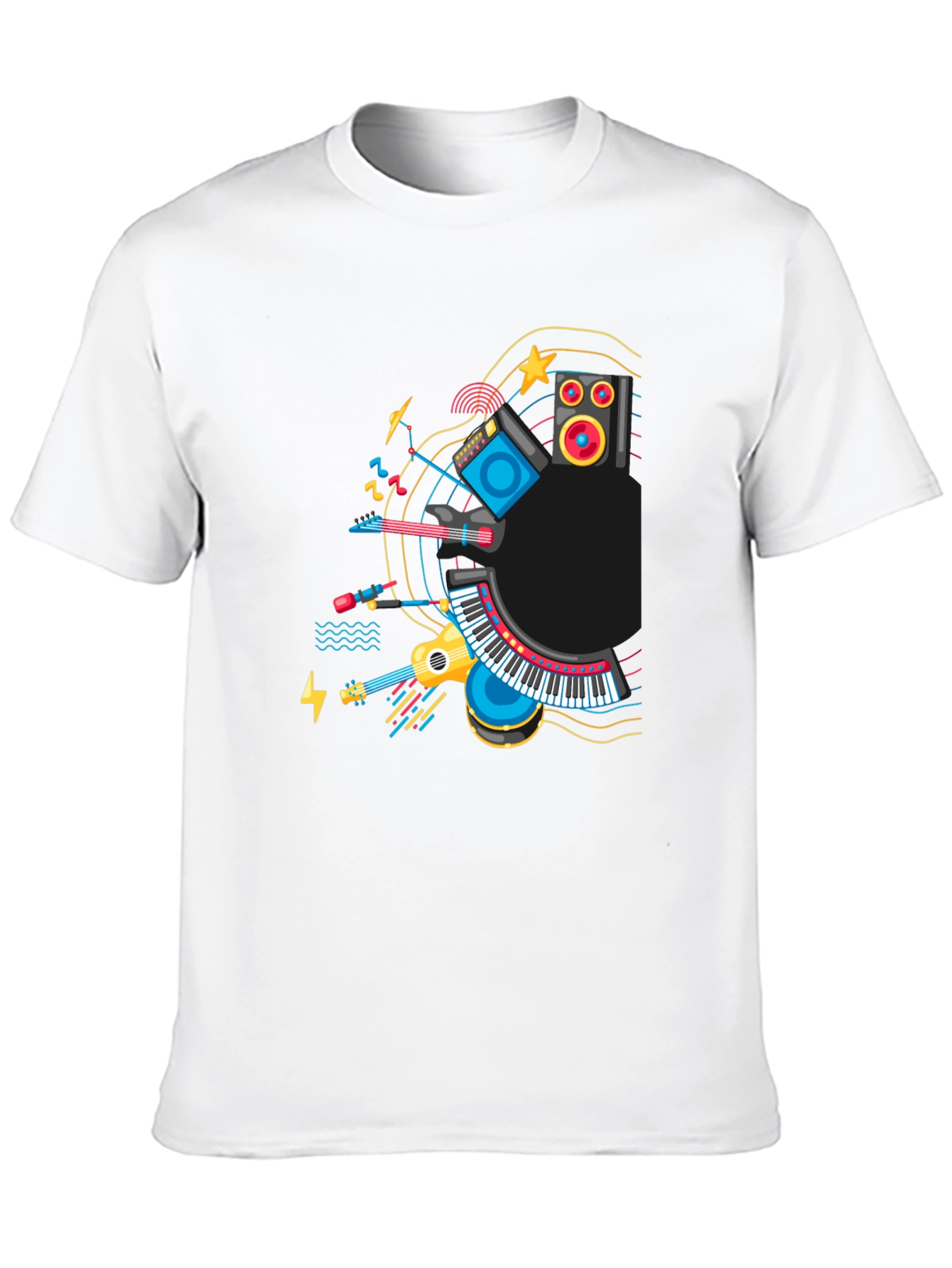 Music Lovers Graphic Tee - Black