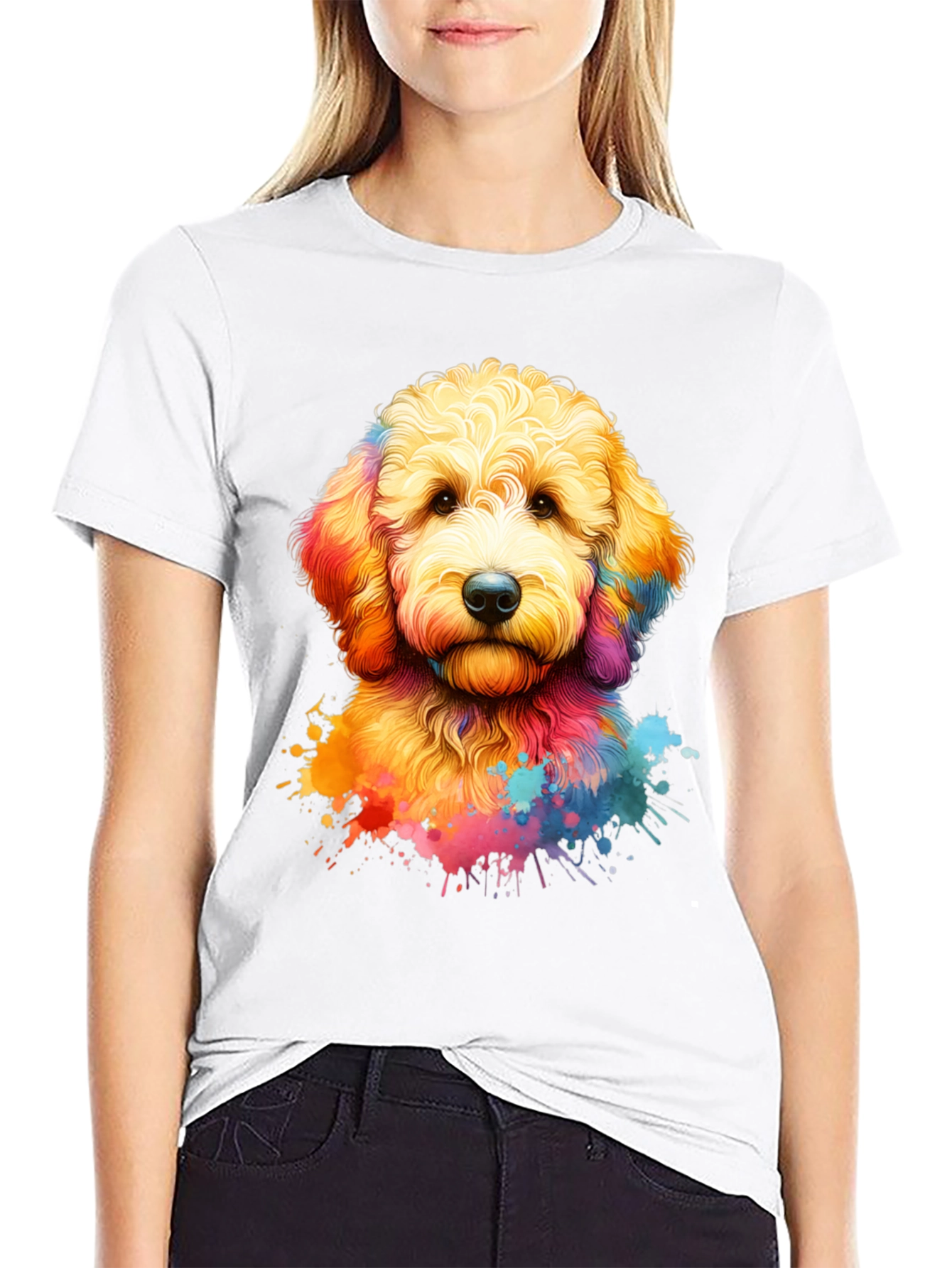 Colorful Dog Graphic Tee