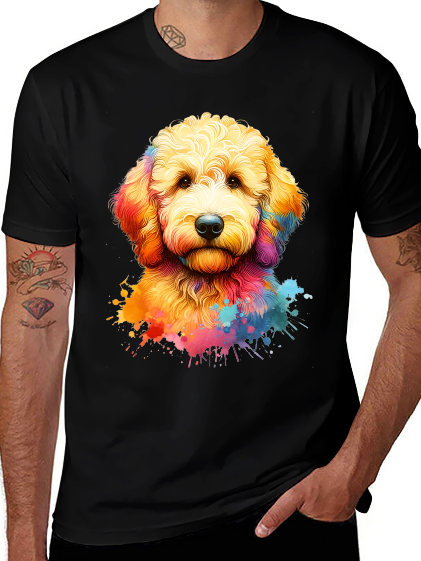 Colorful Dog Graphic Tee
