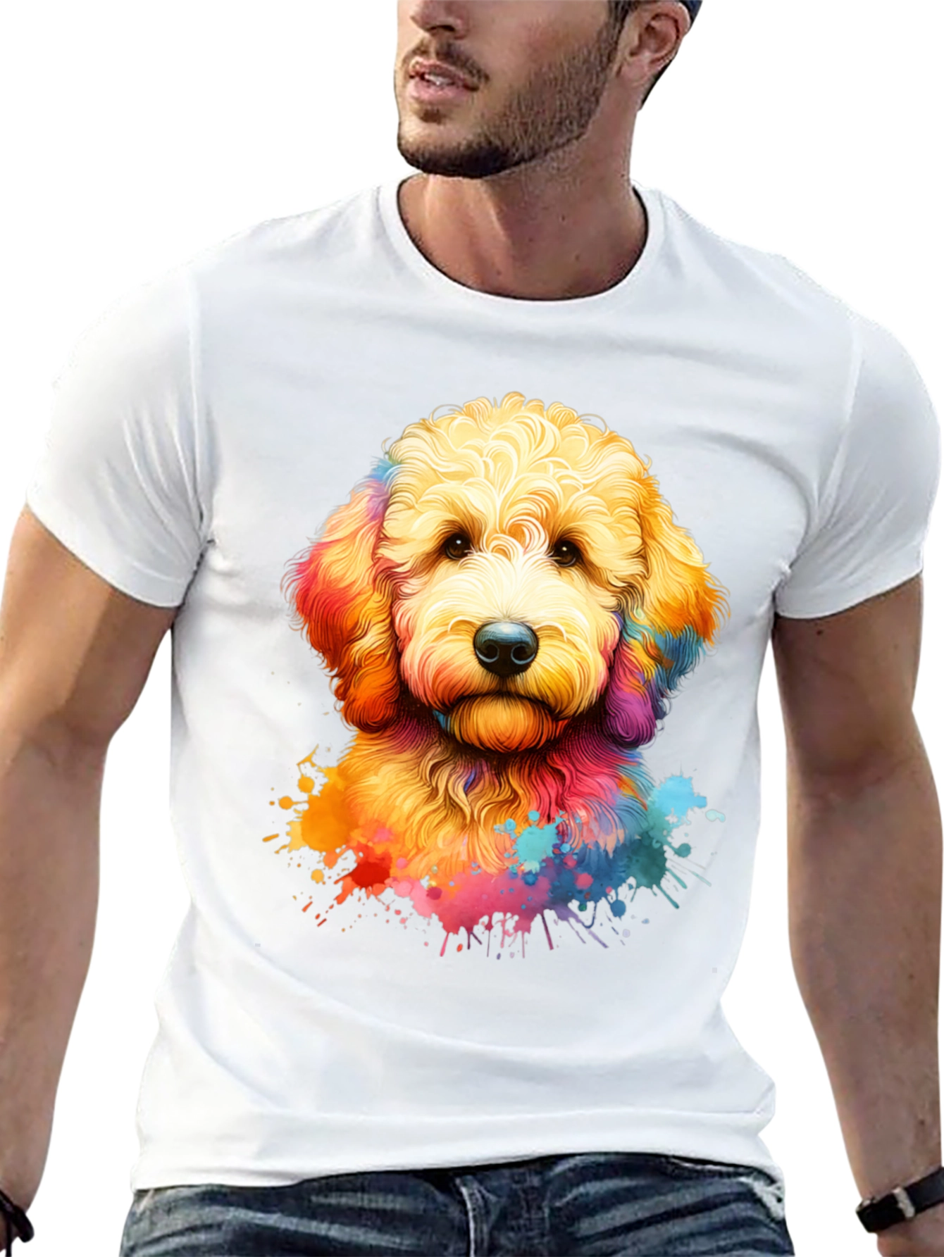 Colorful Dog Graphic Tee