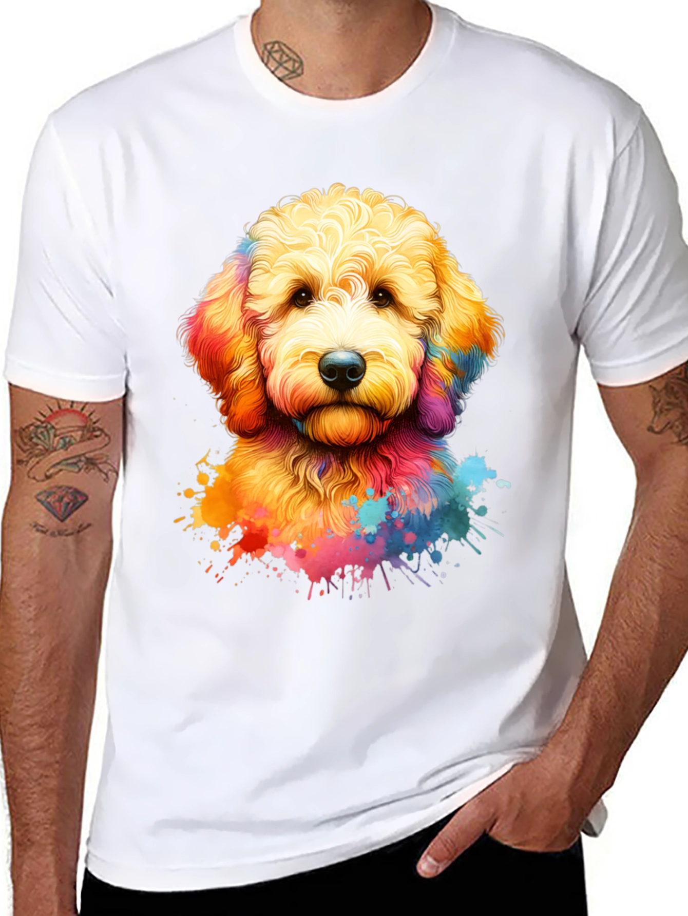 Colorful Dog Graphic Tee