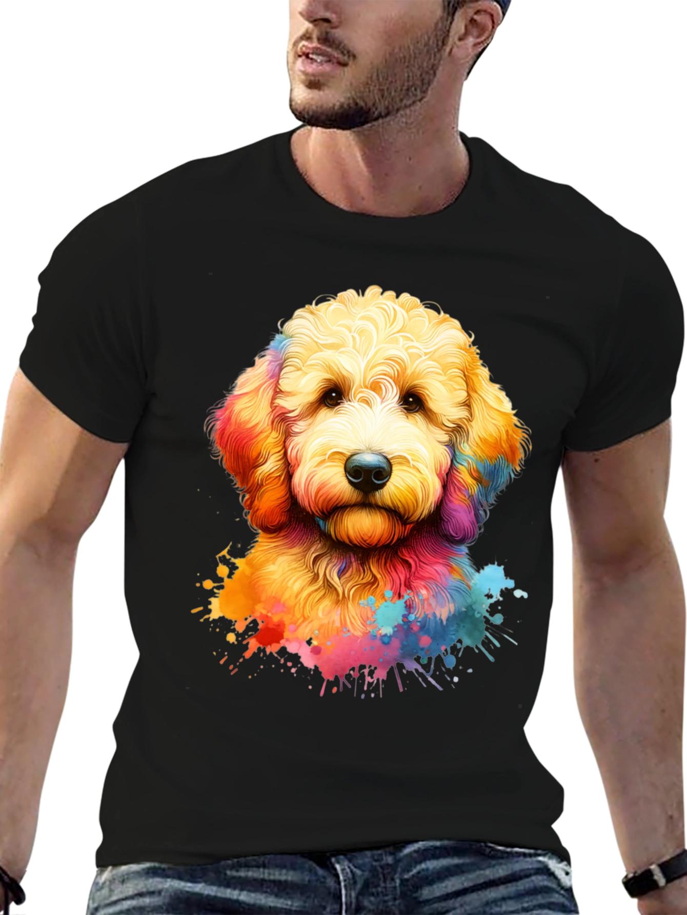 Colorful Dog Graphic Tee