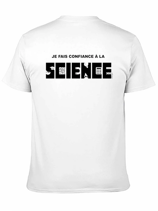 Science T-Shirt - Je Fais Confiance A La Science Black Tee