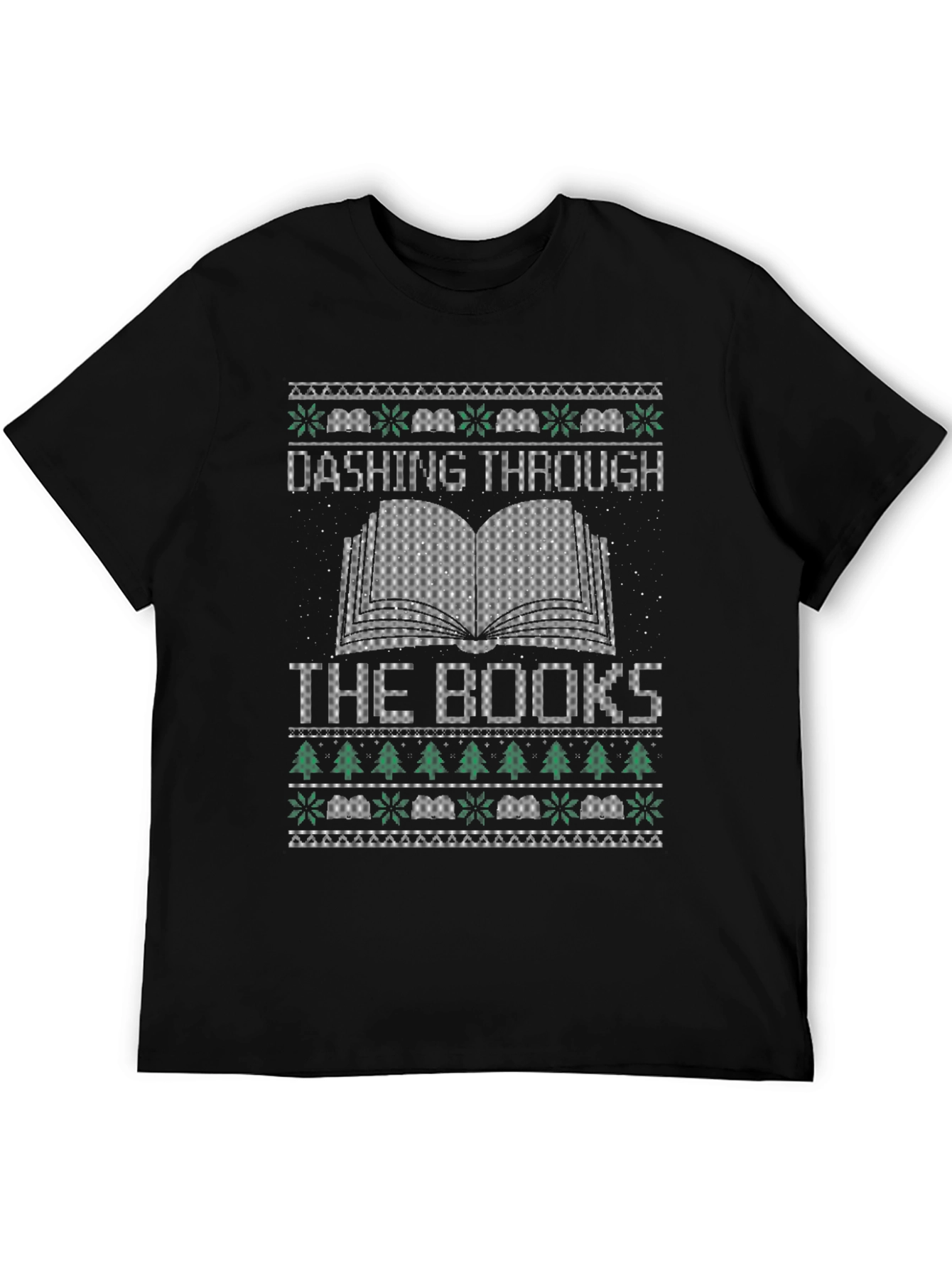 Dashing Through the Books Christmas T-Shirt