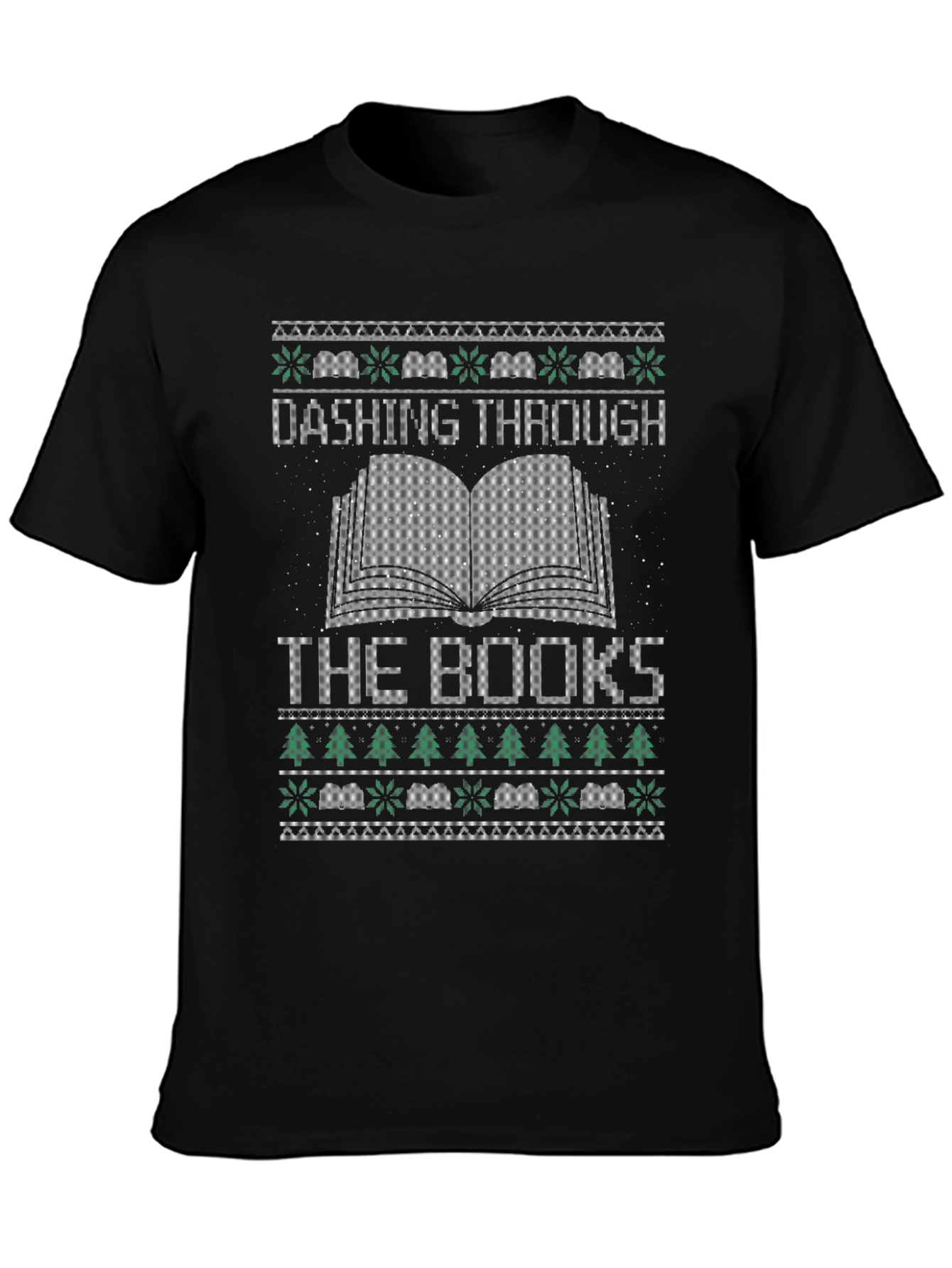 Dashing Through the Books Christmas T-Shirt