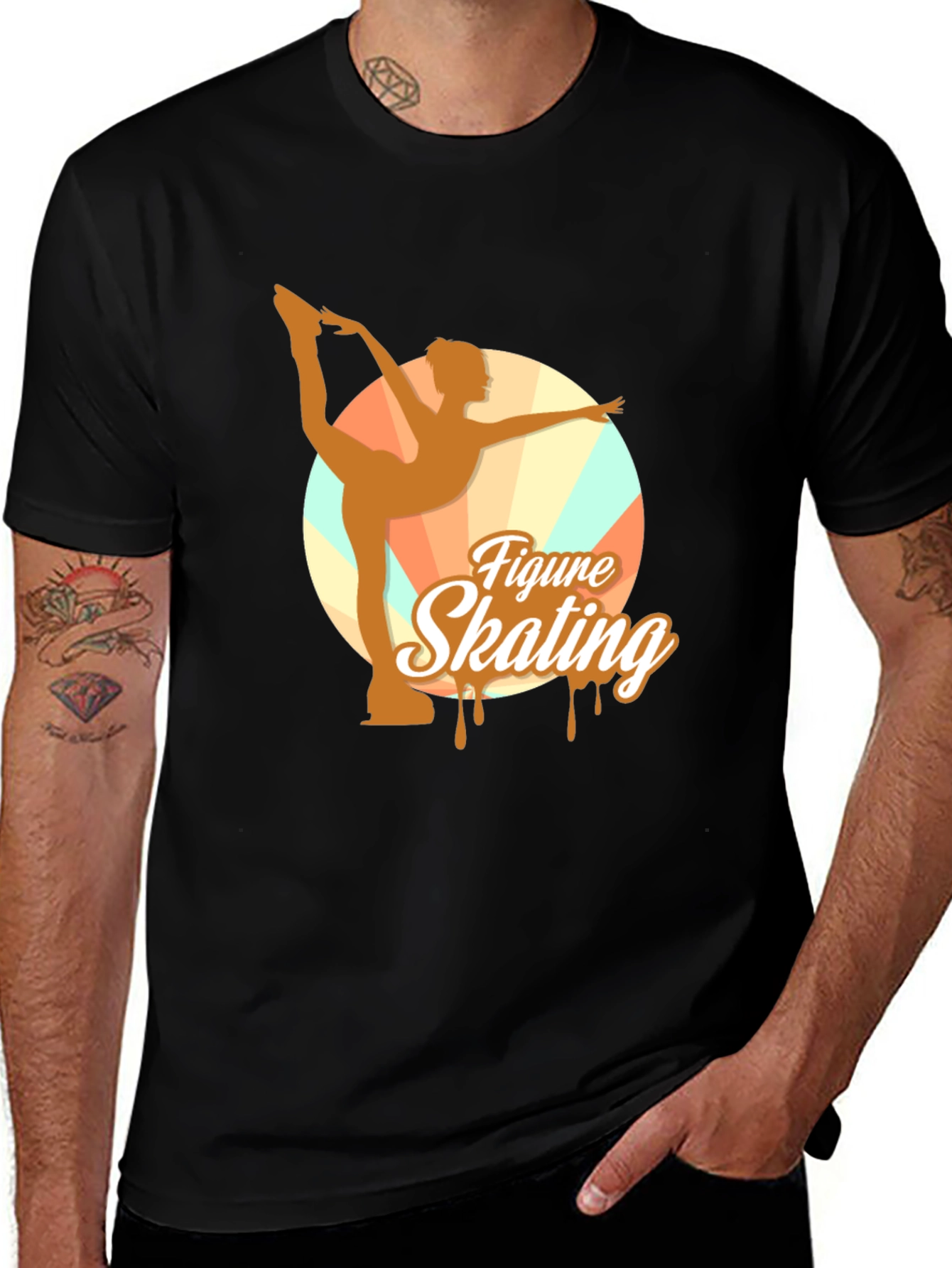 Figure Skating Graphic Tee - Black Unisex T-Shirt