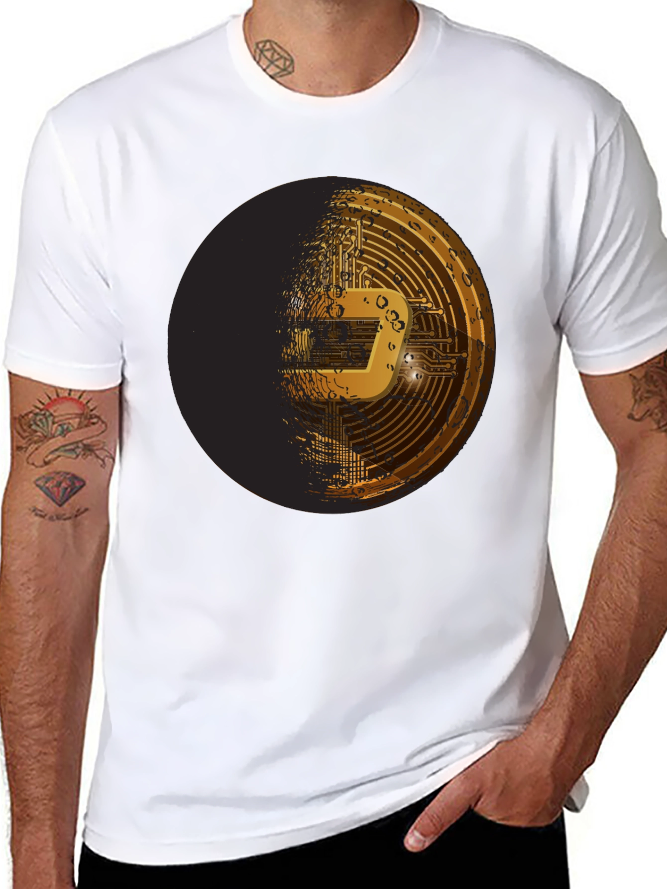 Dash Crypto Tee - Black Graphic T-Shirt