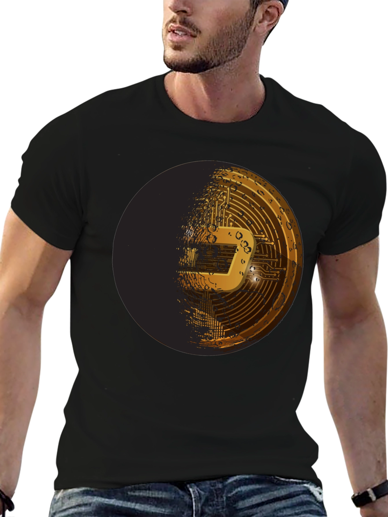 Dash Crypto Tee - Black Graphic T-Shirt