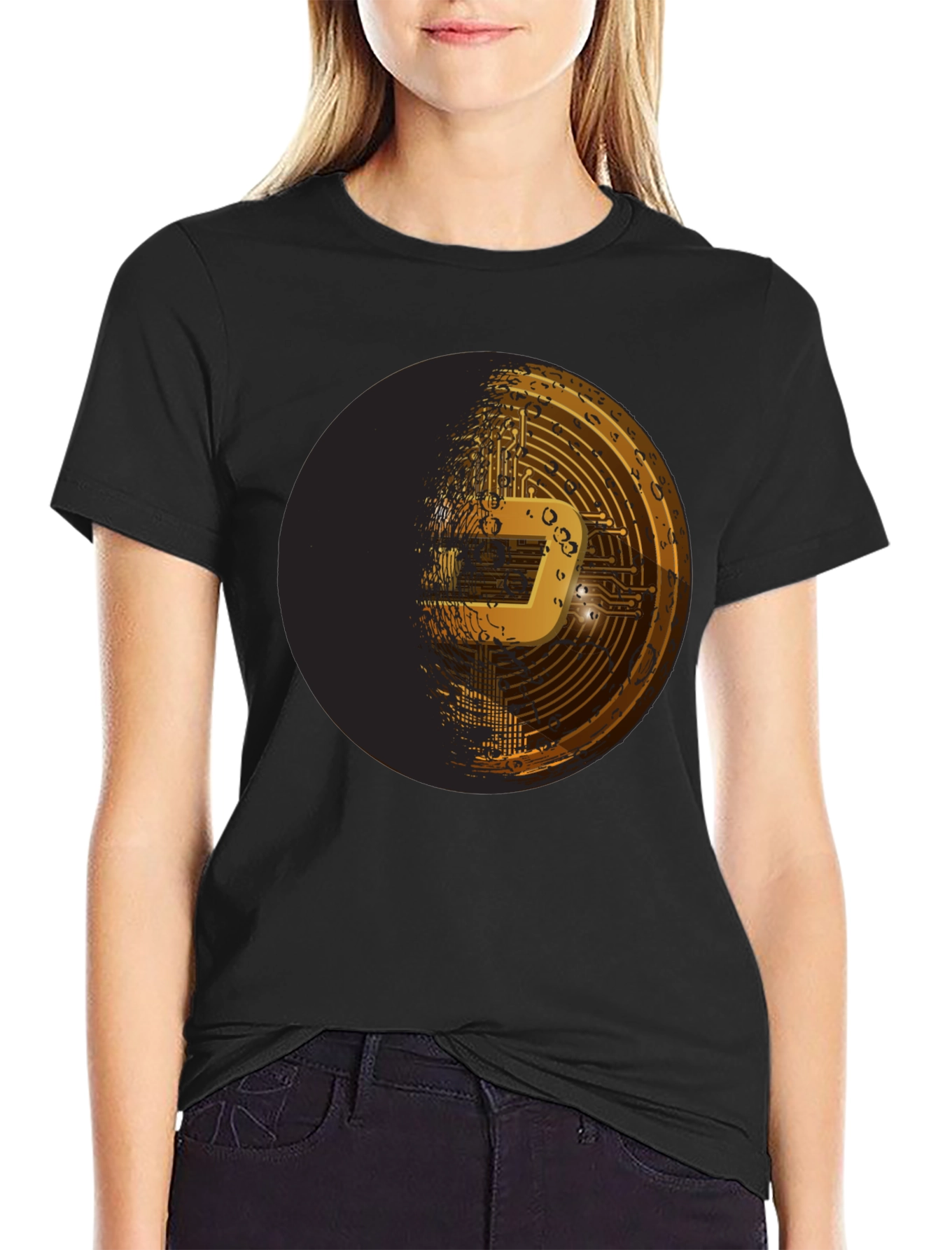 Dash Crypto Tee - Black Graphic T-Shirt