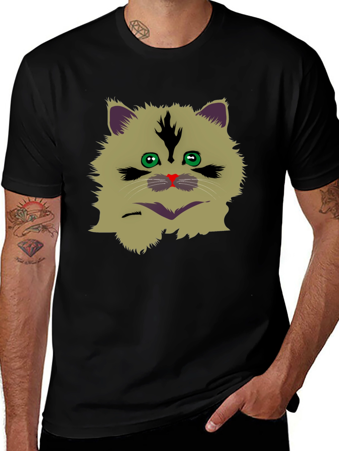 Funny Cat Graphic T-Shirt