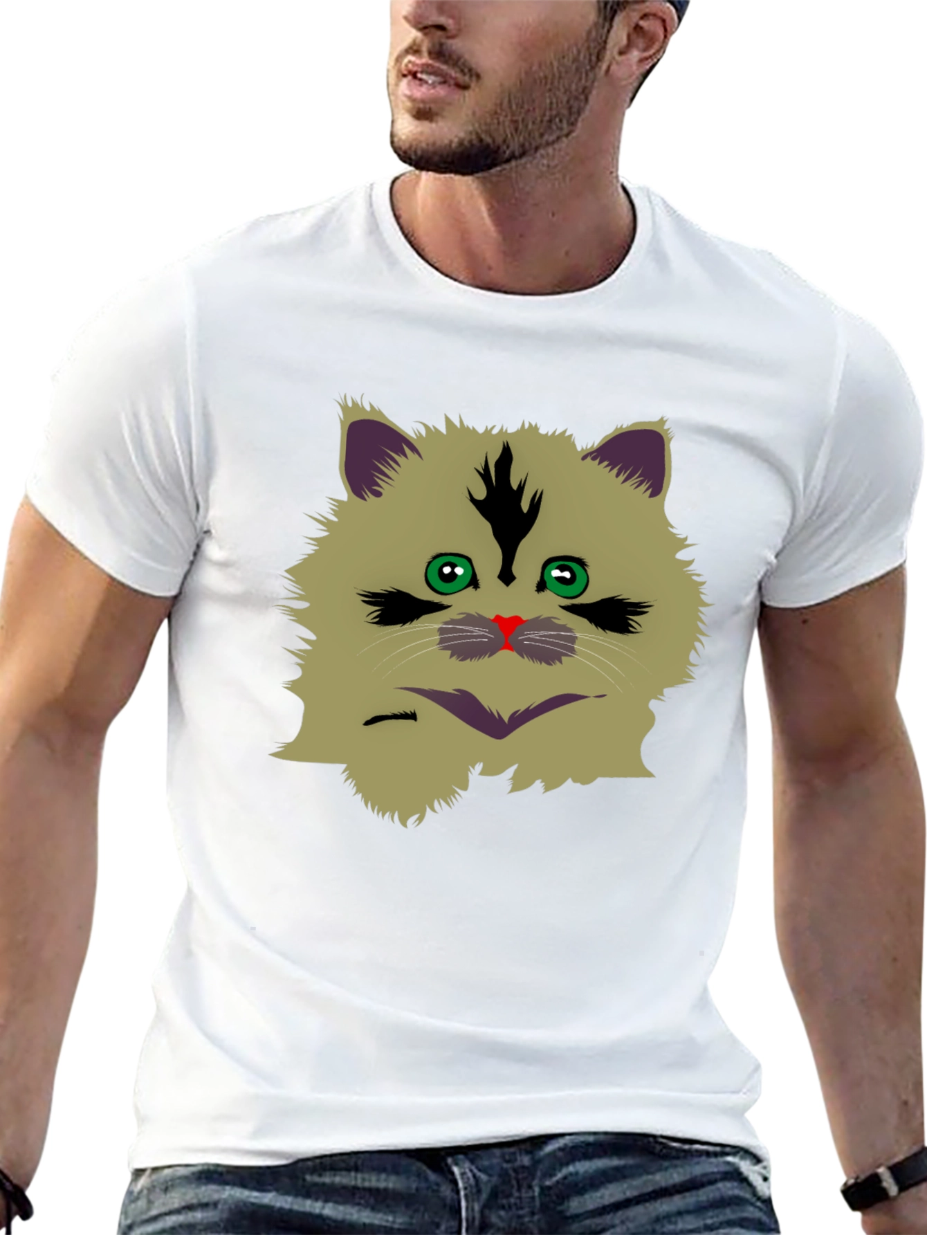 Funny Cat Graphic T-Shirt