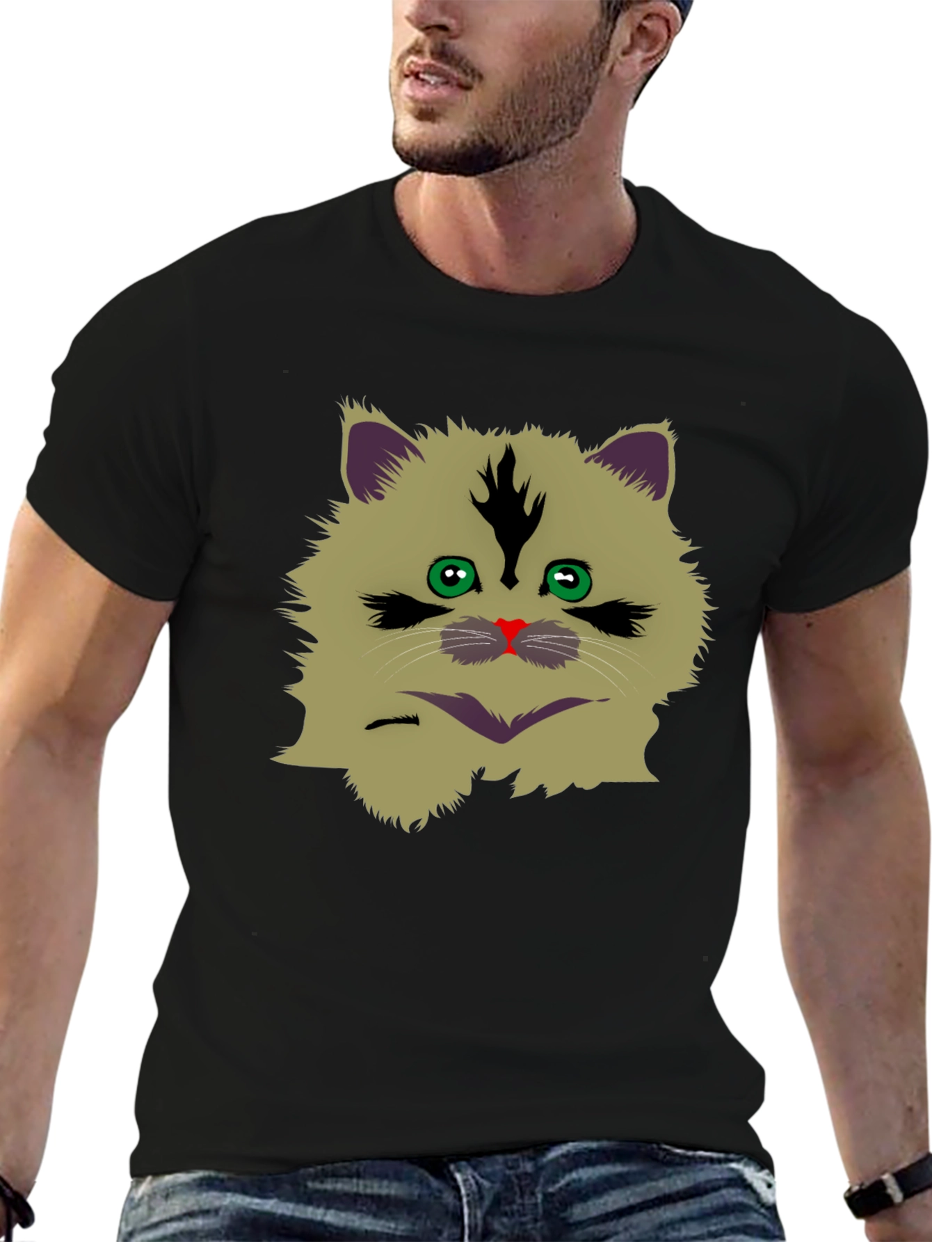 Funny Cat Graphic T-Shirt