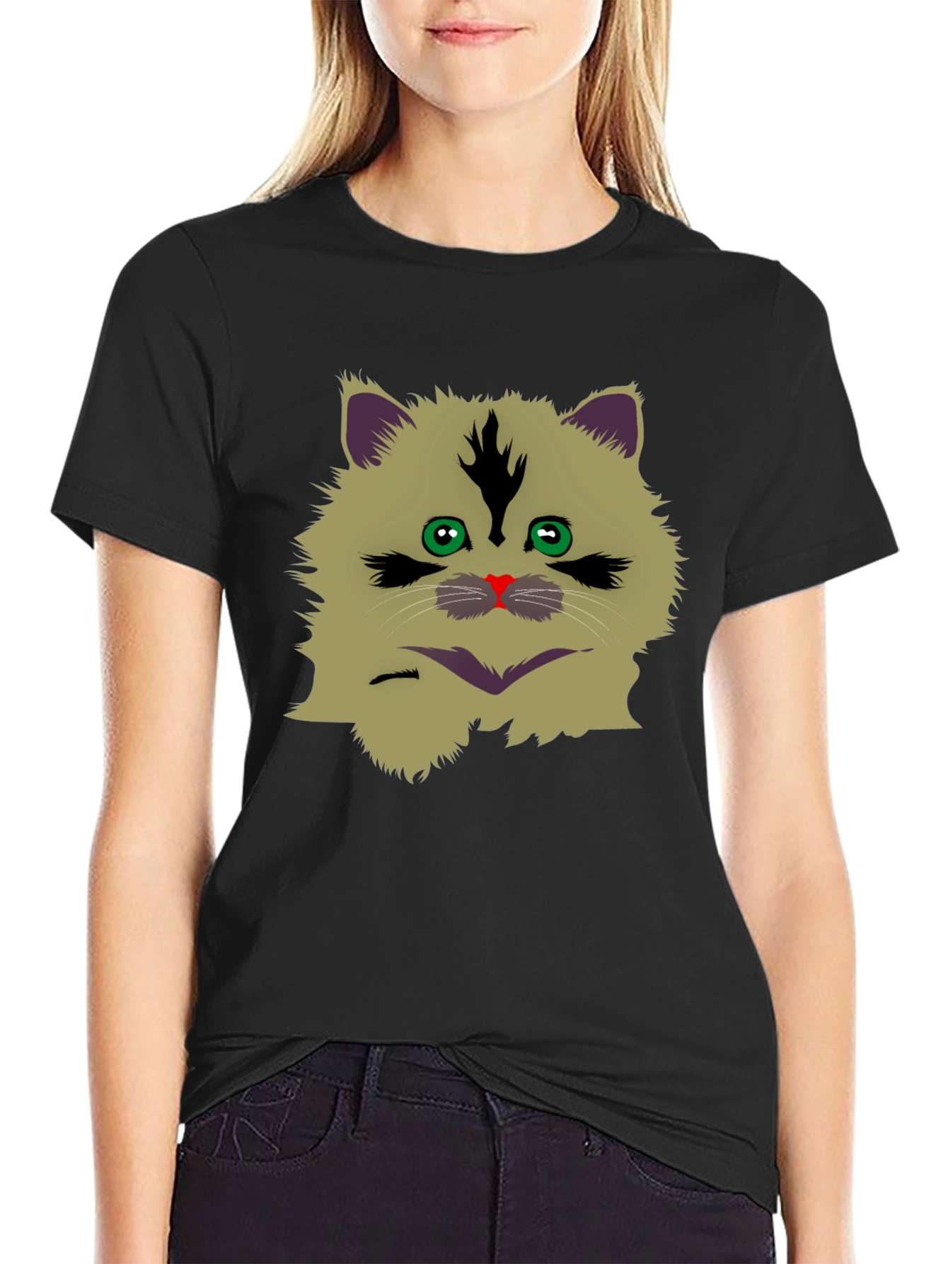 Funny Cat Graphic T-Shirt