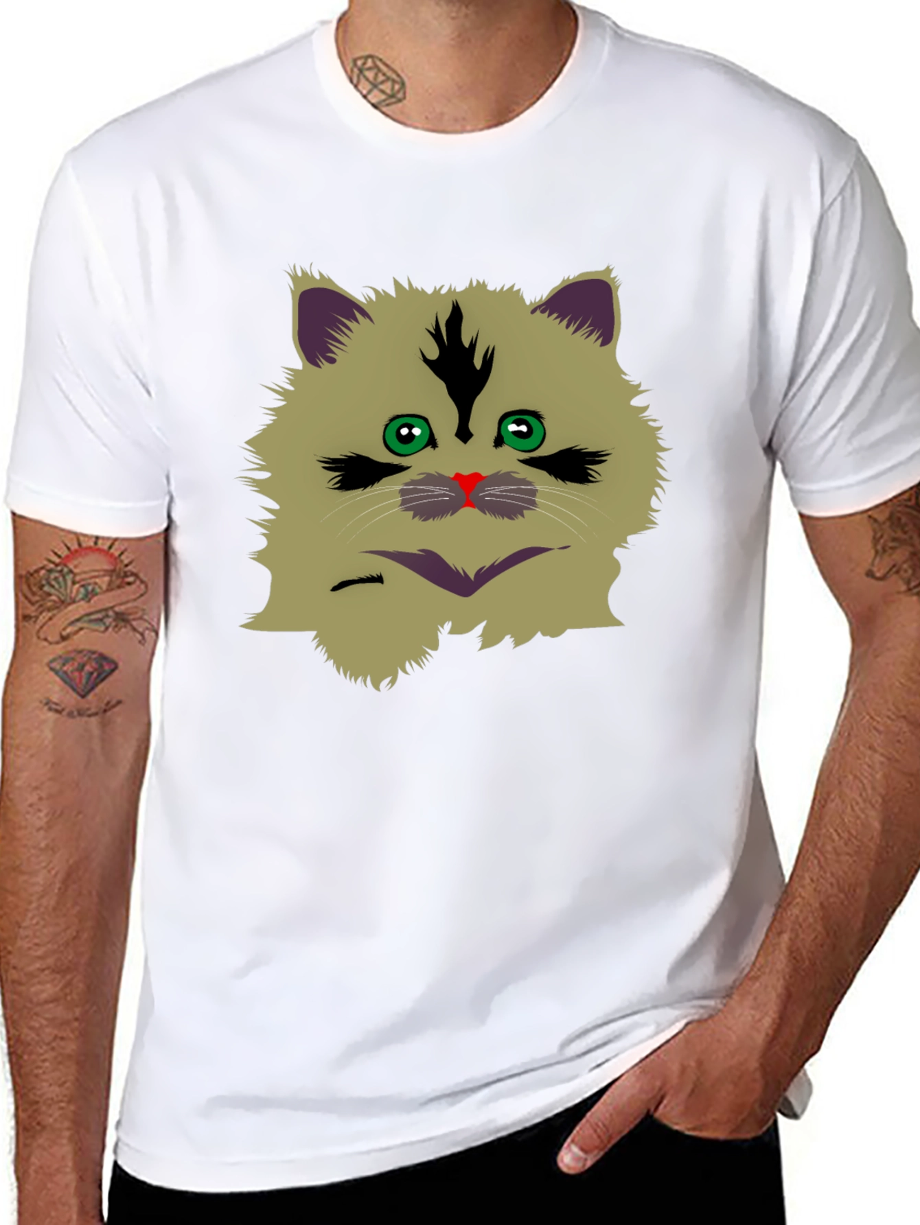 Funny Cat Graphic T-Shirt