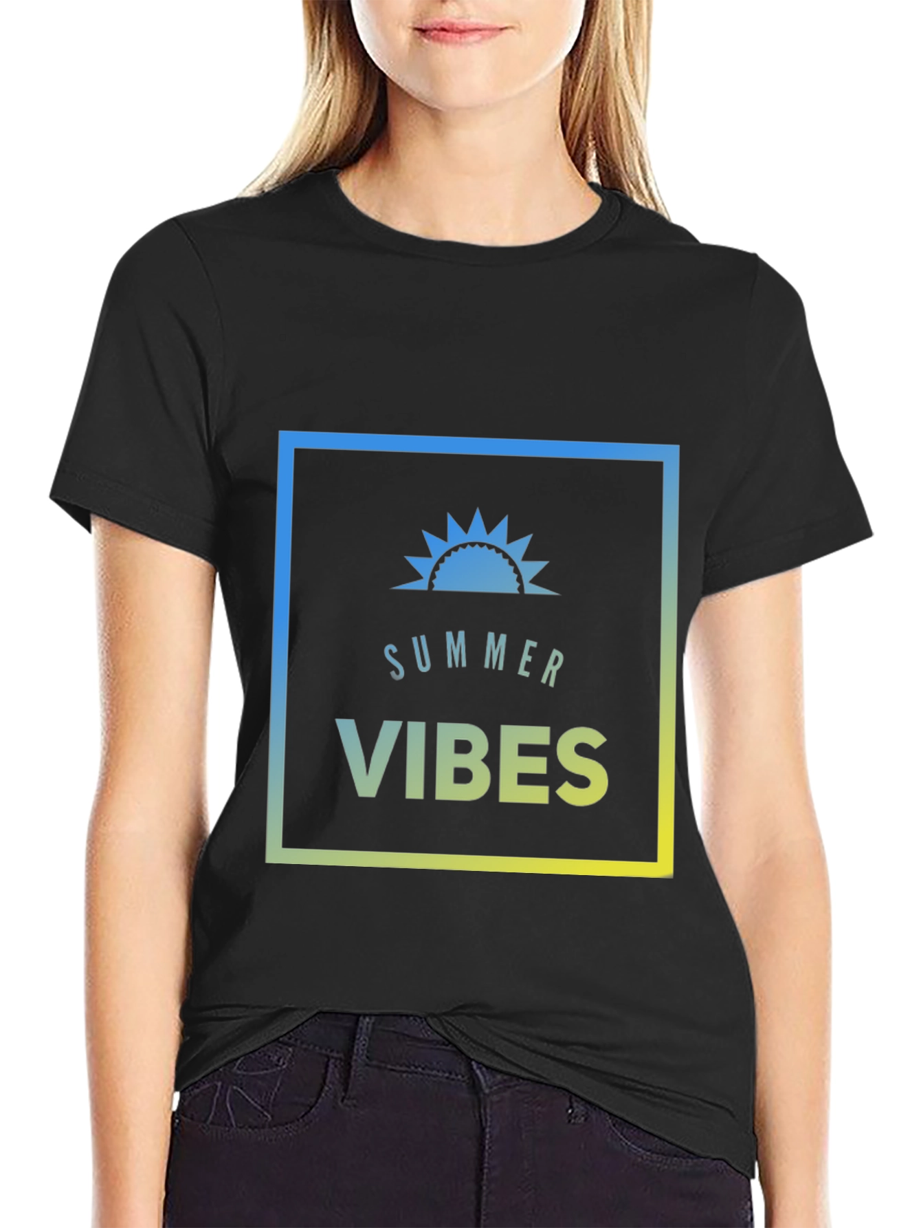 Summer Vibes Graphic Tee - Mens Black T-Shirt