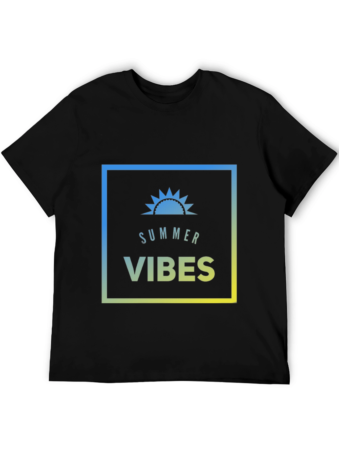 Summer Vibes Graphic Tee - Mens Black T-Shirt