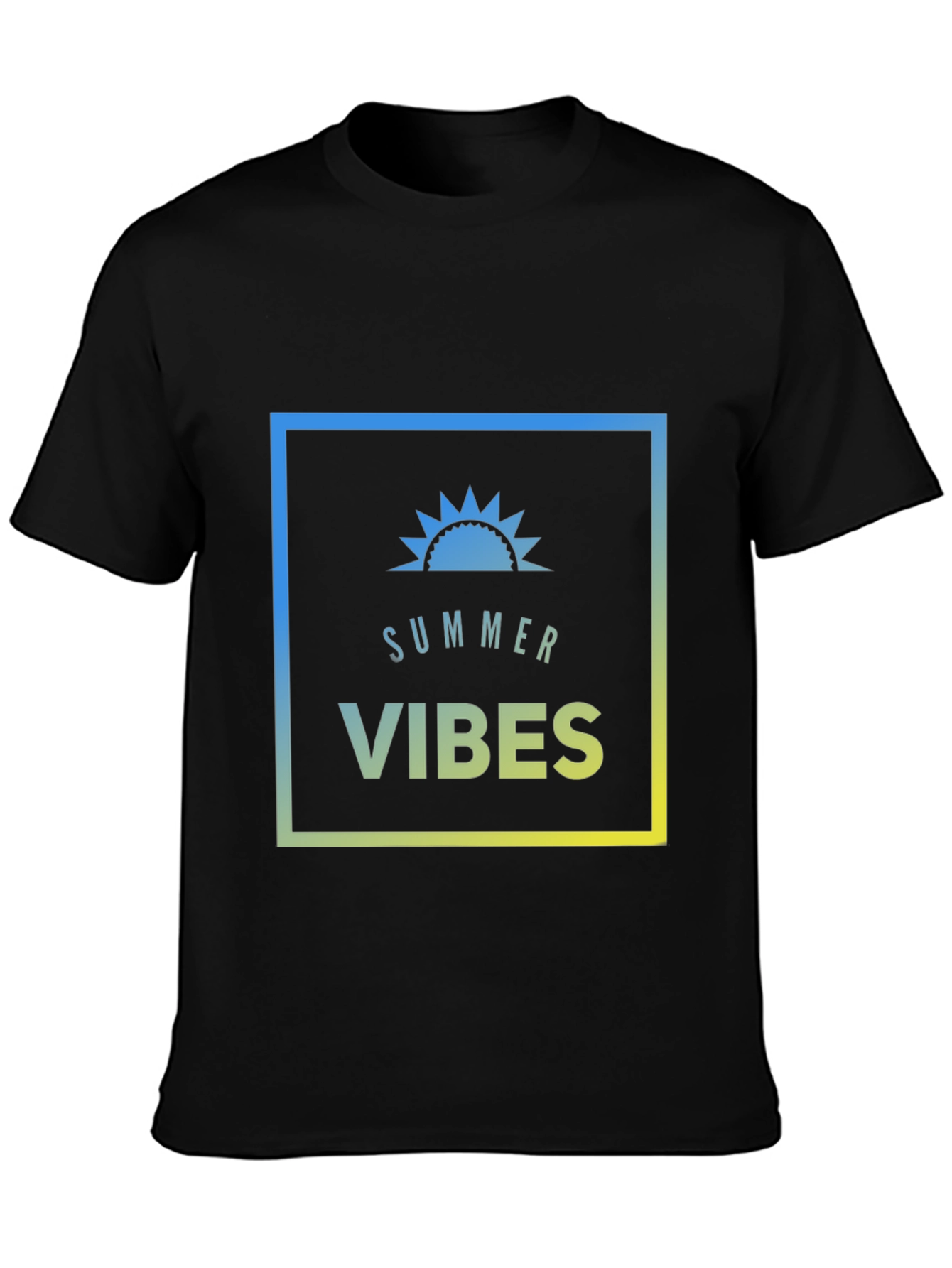 Summer Vibes Graphic Tee - Mens Black T-Shirt