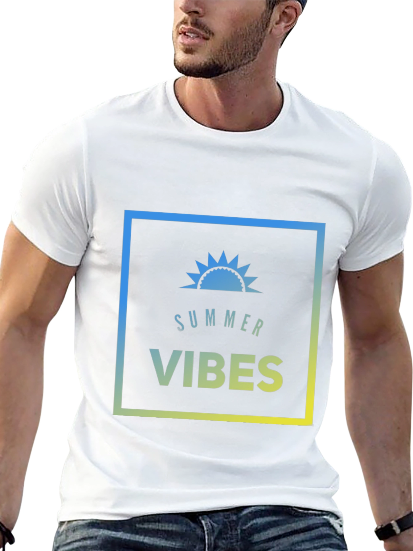Summer Vibes Graphic Tee - Mens Black T-Shirt