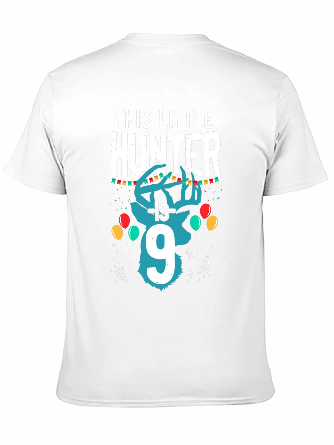 Little Hunter 9th Birthday Black T-Shirt