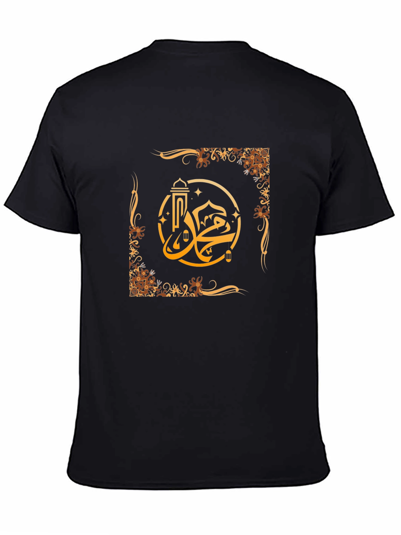 Islamic Art Mens Black T-Shirt