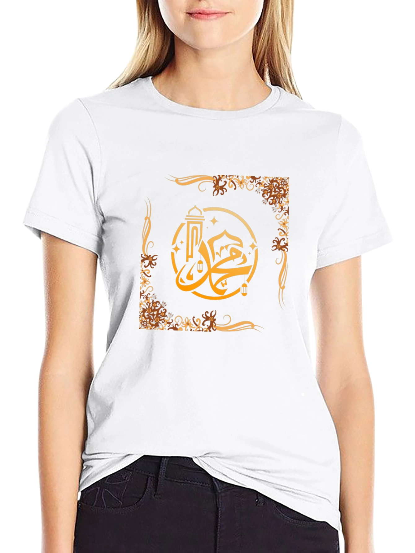 Islamic Art Mens Black T-Shirt
