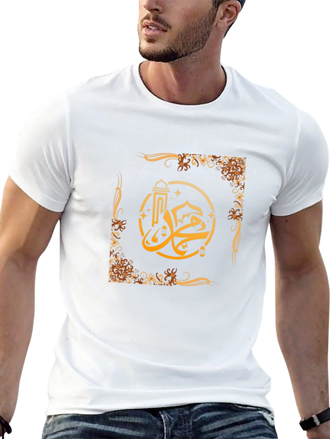 Islamic Art Mens Black T-Shirt