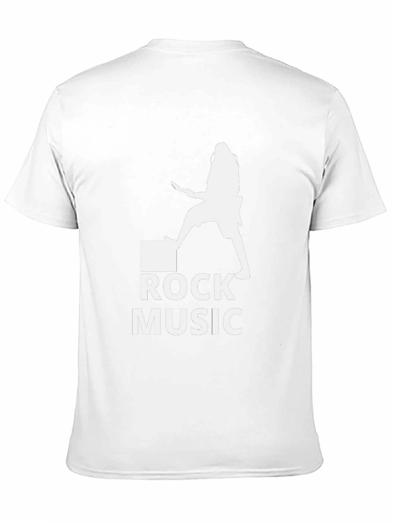 Rock Music Guitarist Graphic Tee - Black