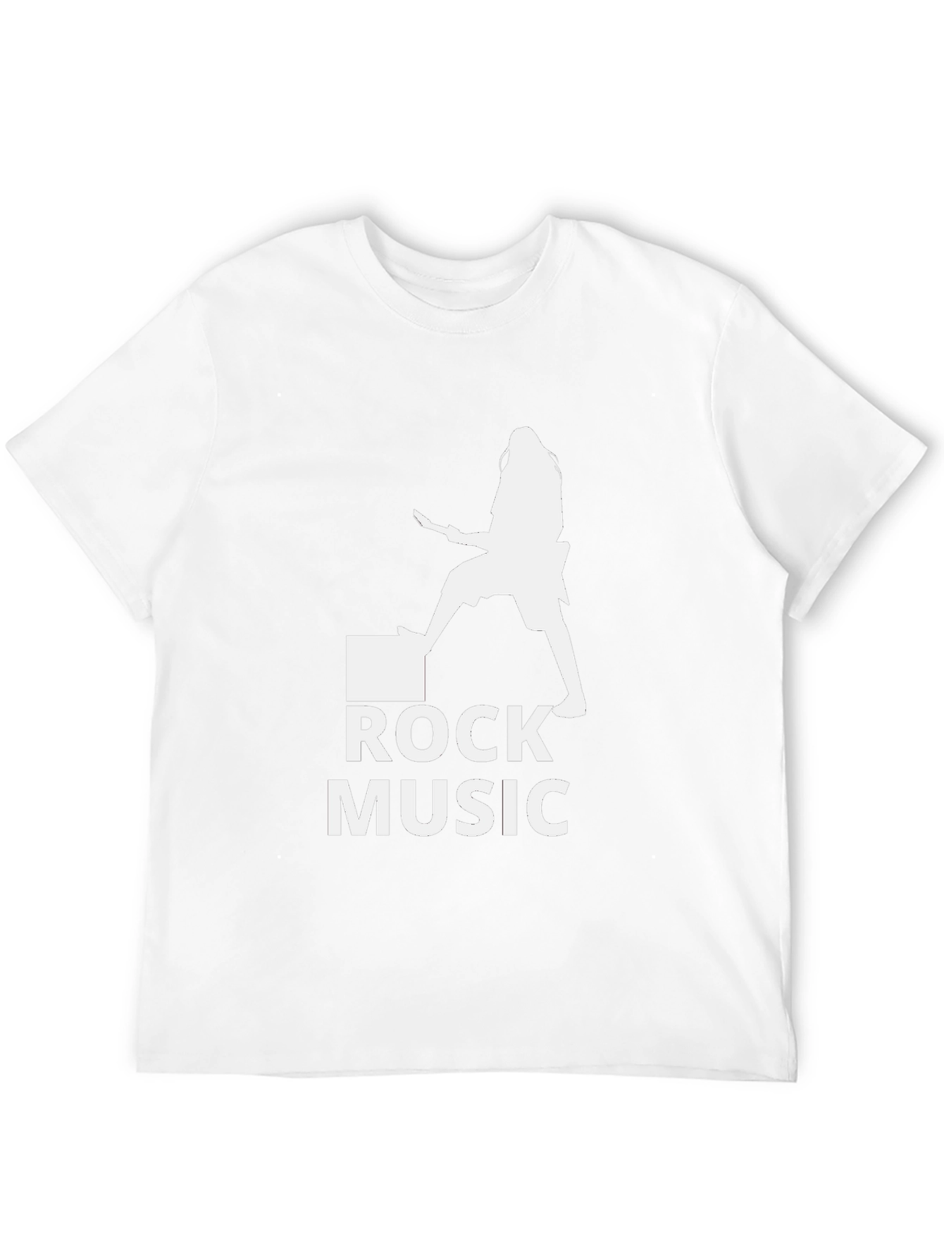 Rock Music Guitarist Graphic Tee - Black