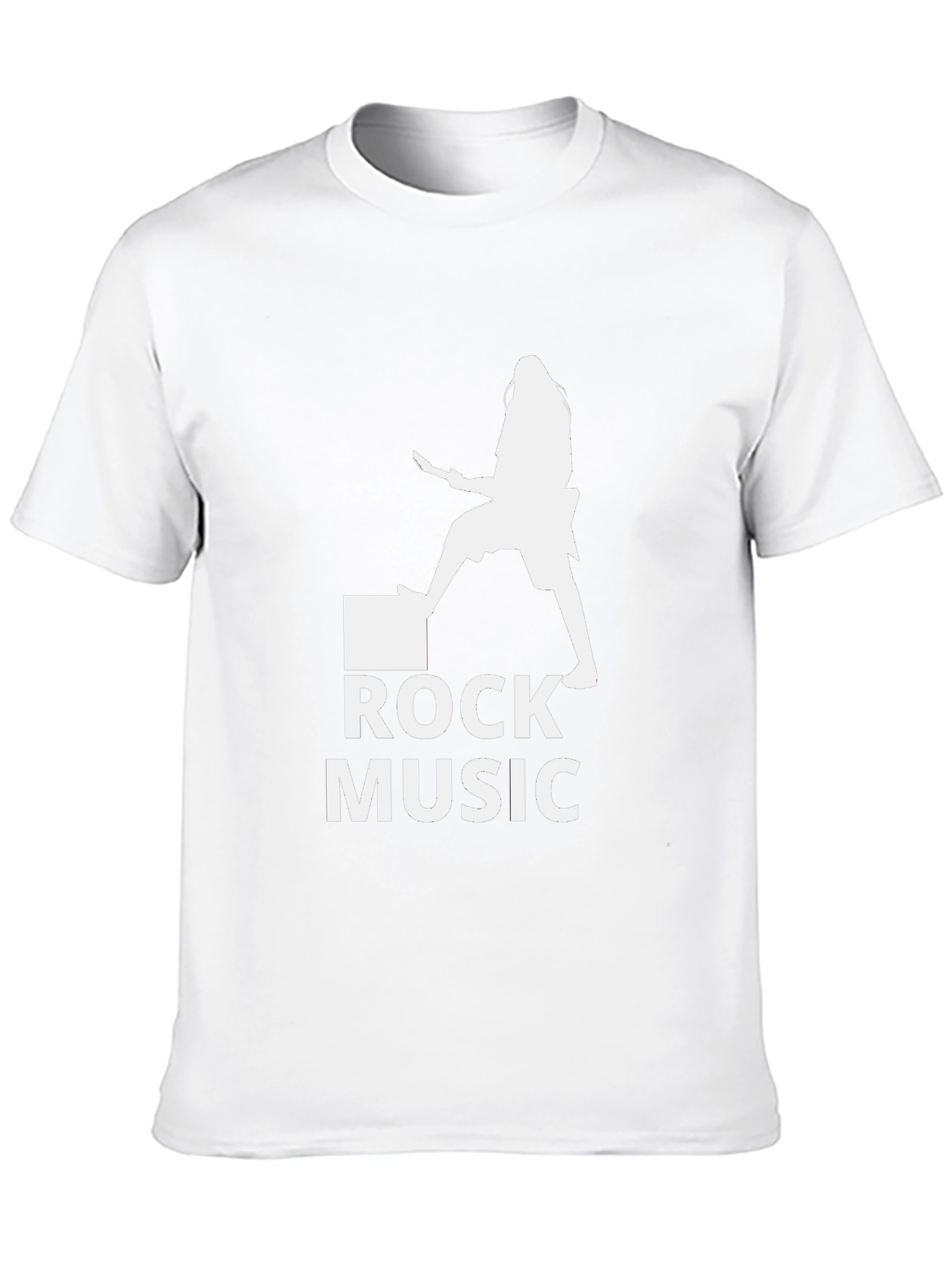 Rock Music Guitarist Graphic Tee - Black