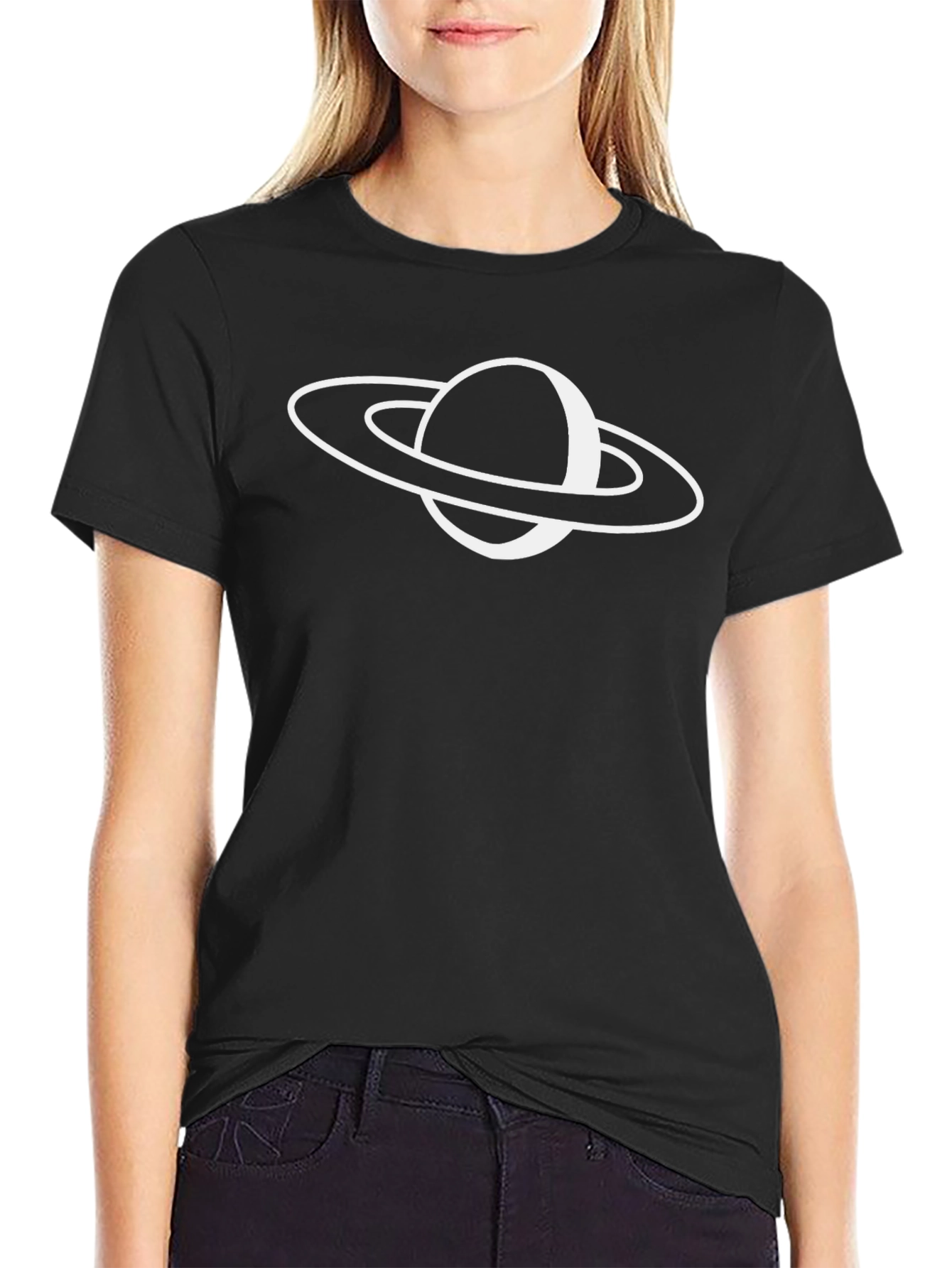 Saturn Graphic T-Shirt - Trendy Space Design