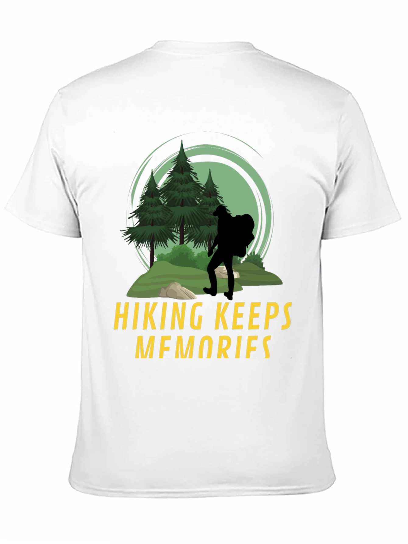 Hiking Keeps Memories Black Graphic T-Shirt