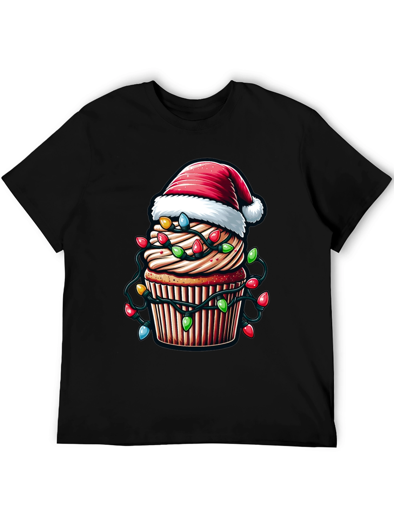 Festive Holiday Cupcake Graphic Tee