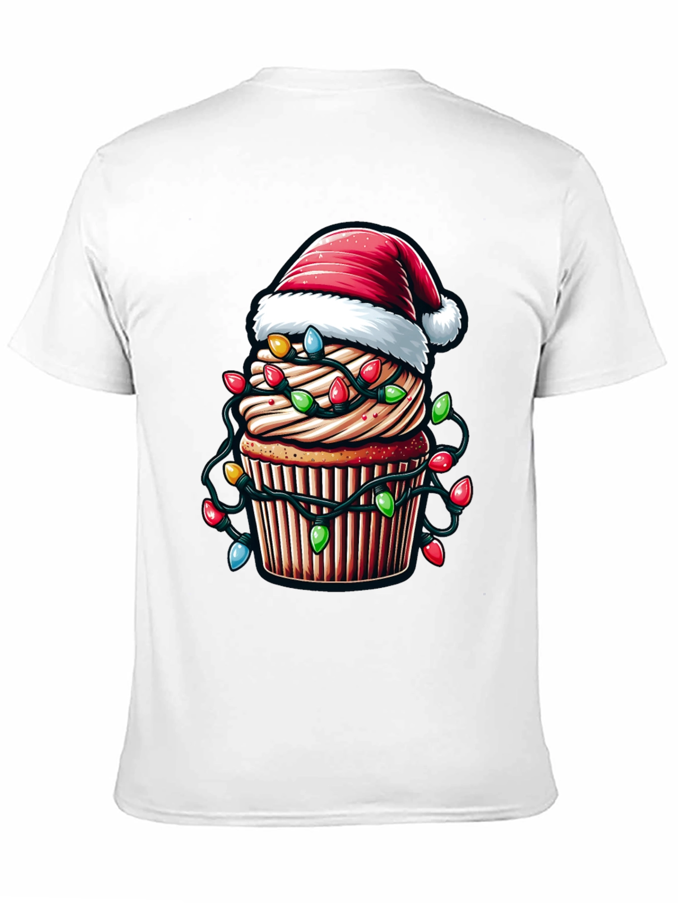 Festive Holiday Cupcake Graphic Tee