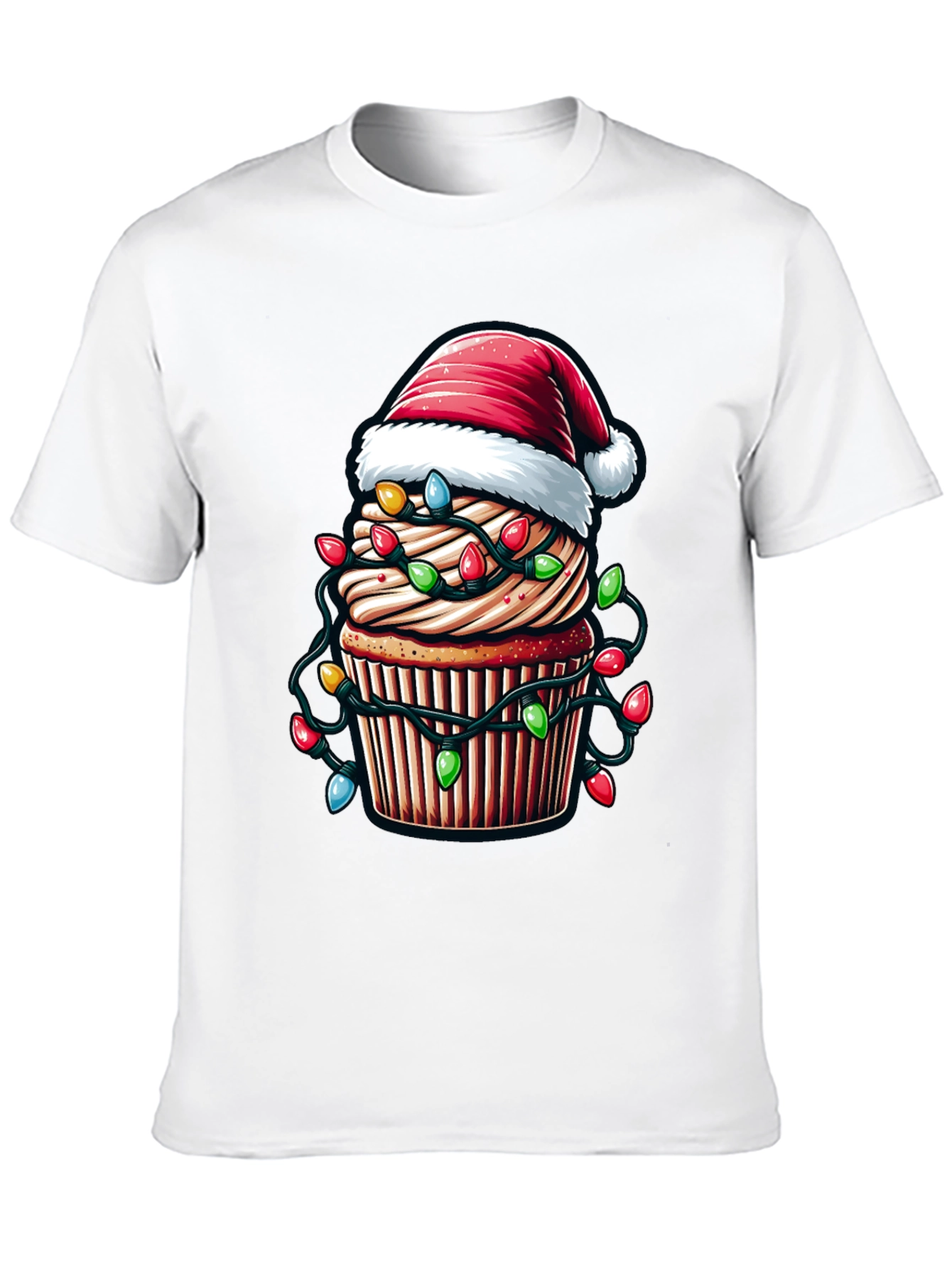 Festive Holiday Cupcake Graphic Tee