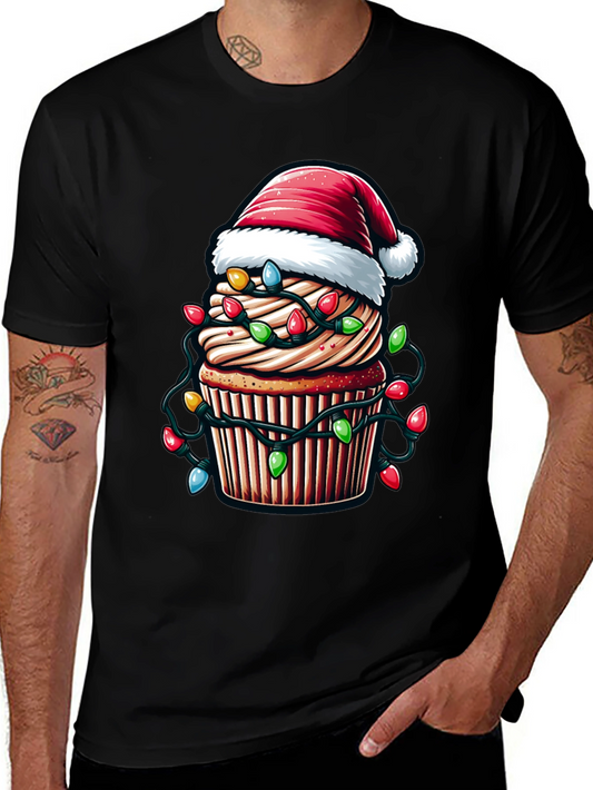 Festive Holiday Cupcake Graphic Tee